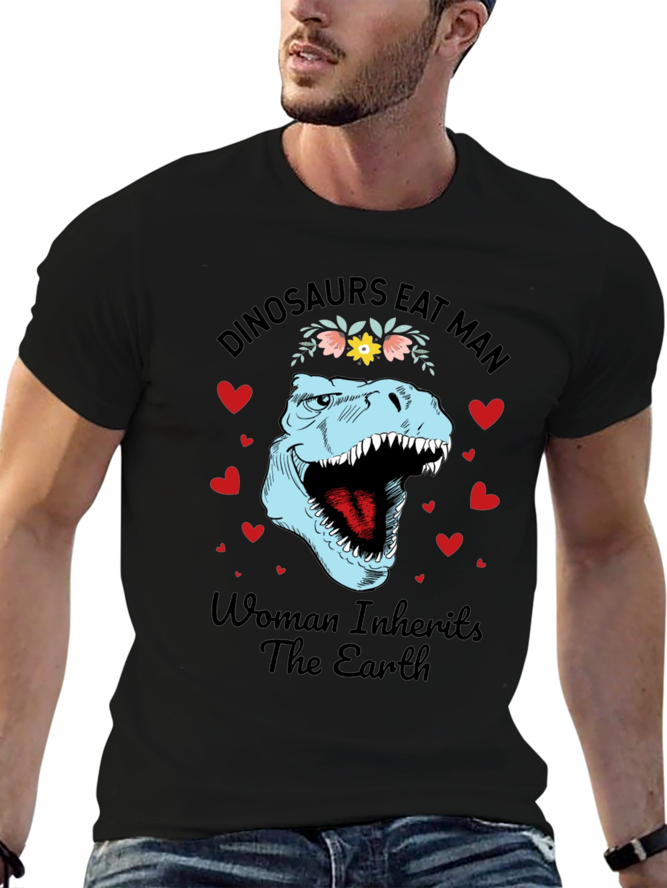 Dinosaurs Eat Man Womens T-Shirt