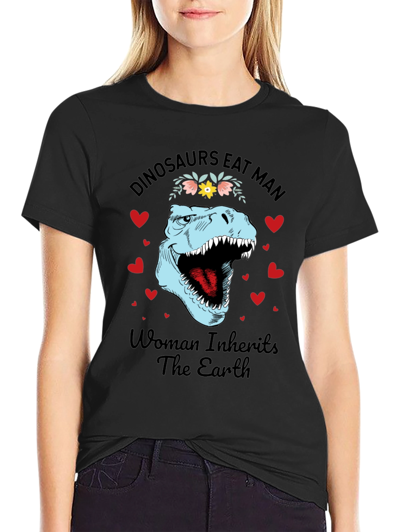 Dinosaurs Eat Man Womens T-Shirt