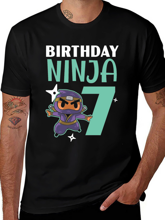 Birthday Ninja 7 T-Shirt - Fun Kids Tee