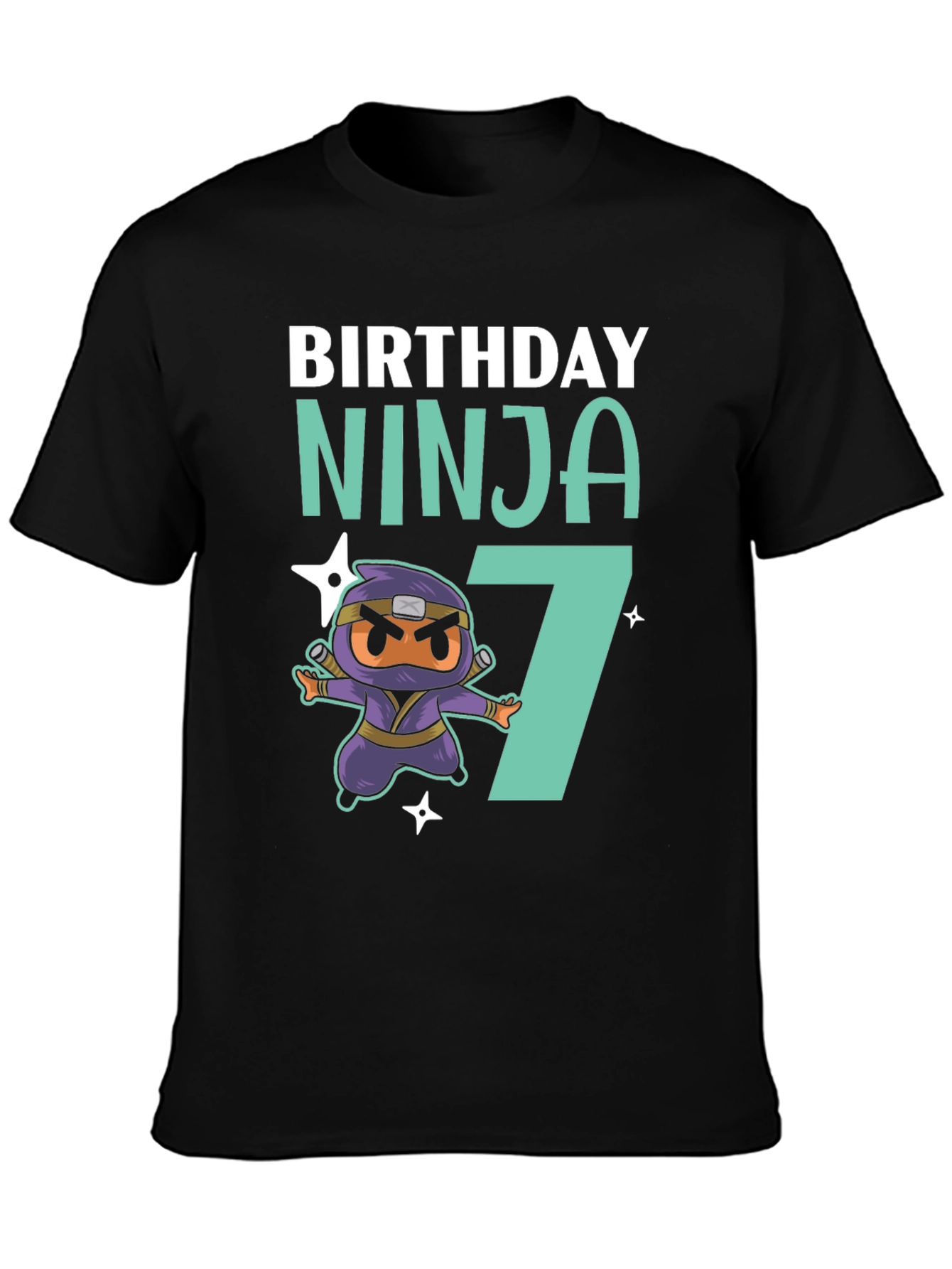 Birthday Ninja 7 T-Shirt - Fun Kids Tee
