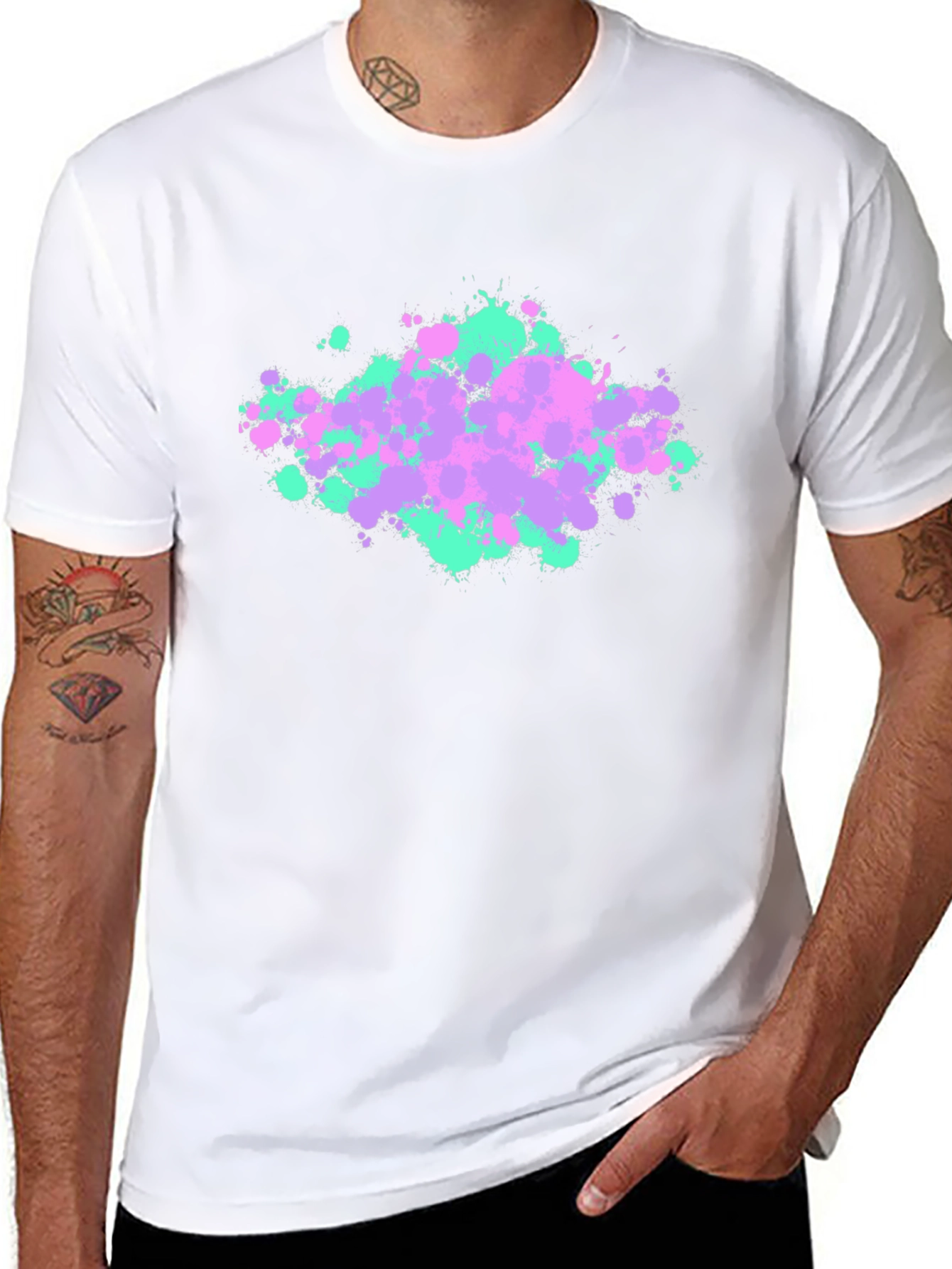 Abstract Paint Splatter T-Shirt