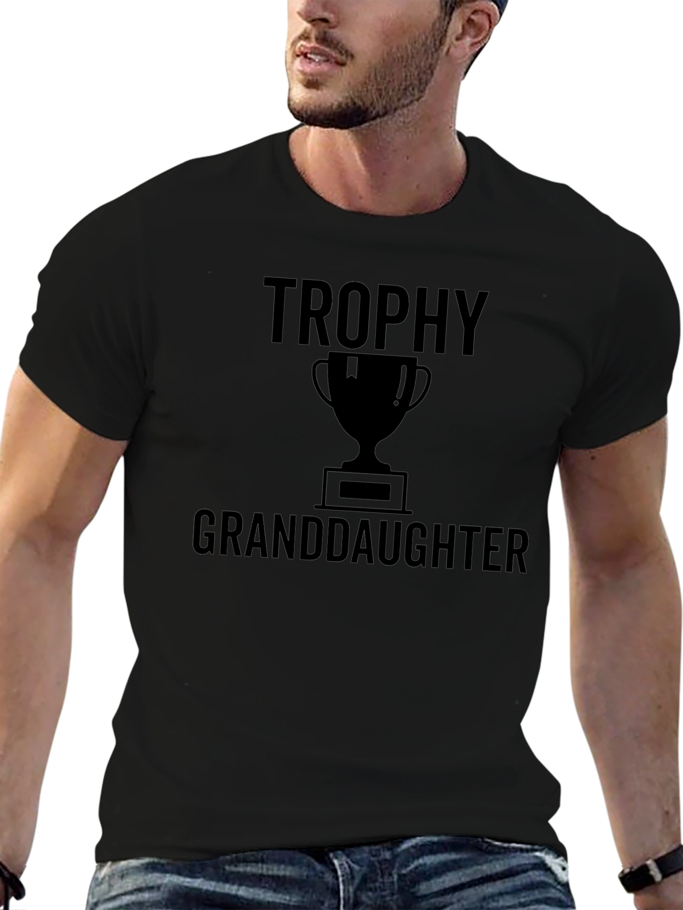 Trophy Granddaughter Novelty Graphic T-Shirt