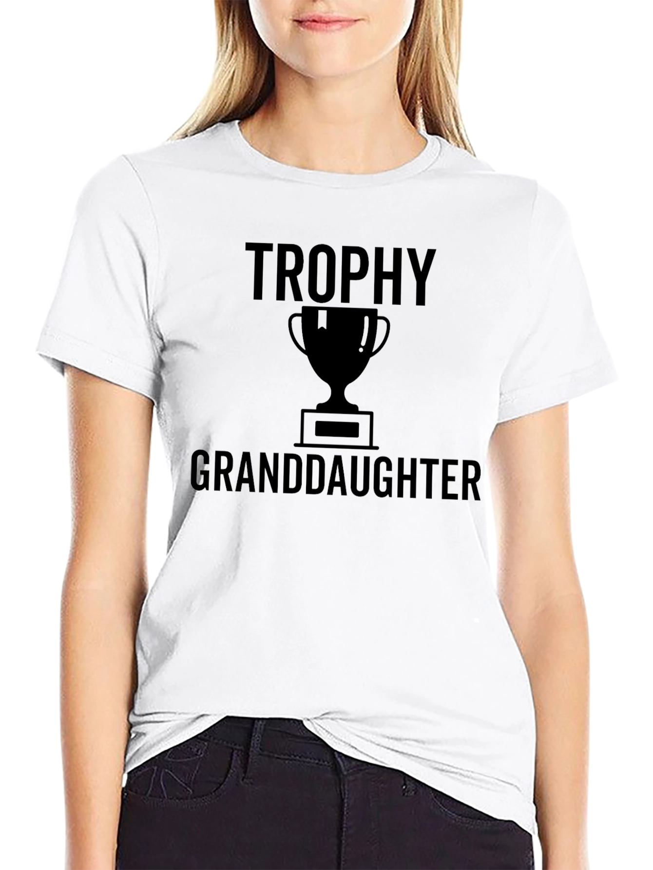 Trophy Granddaughter Novelty Graphic T-Shirt