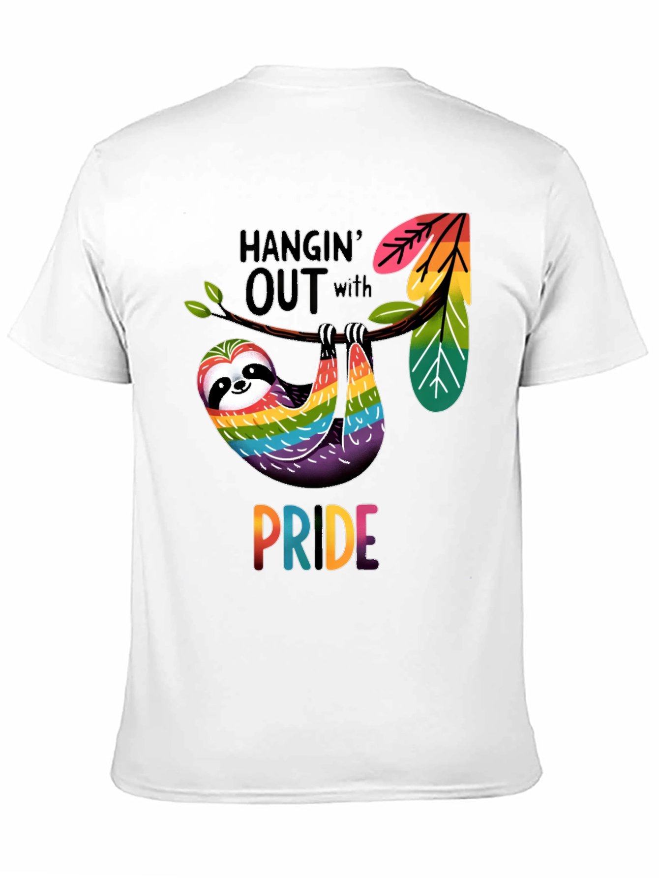 Pride Sloth T-Shirt - Hangin Out With Pride