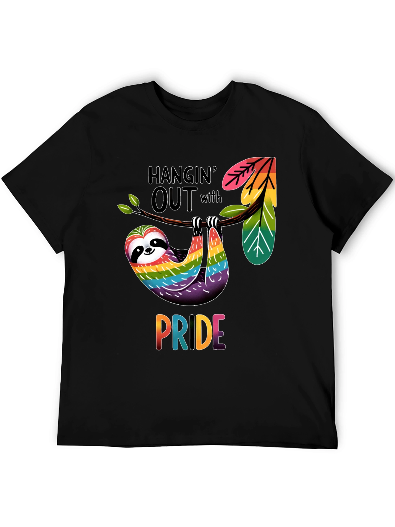 Pride Sloth T-Shirt - Hangin Out With Pride