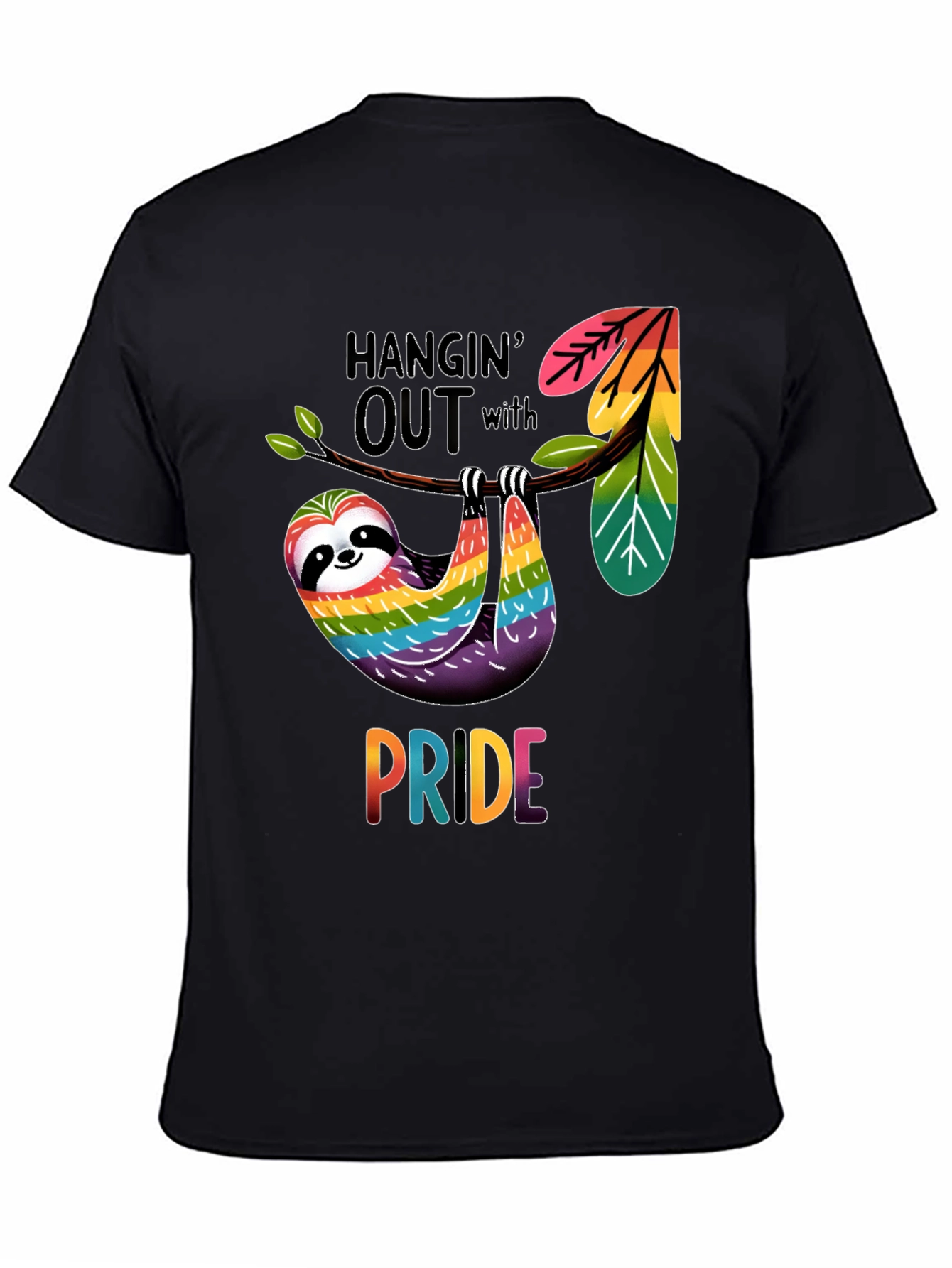 Pride Sloth T-Shirt - Hangin Out With Pride