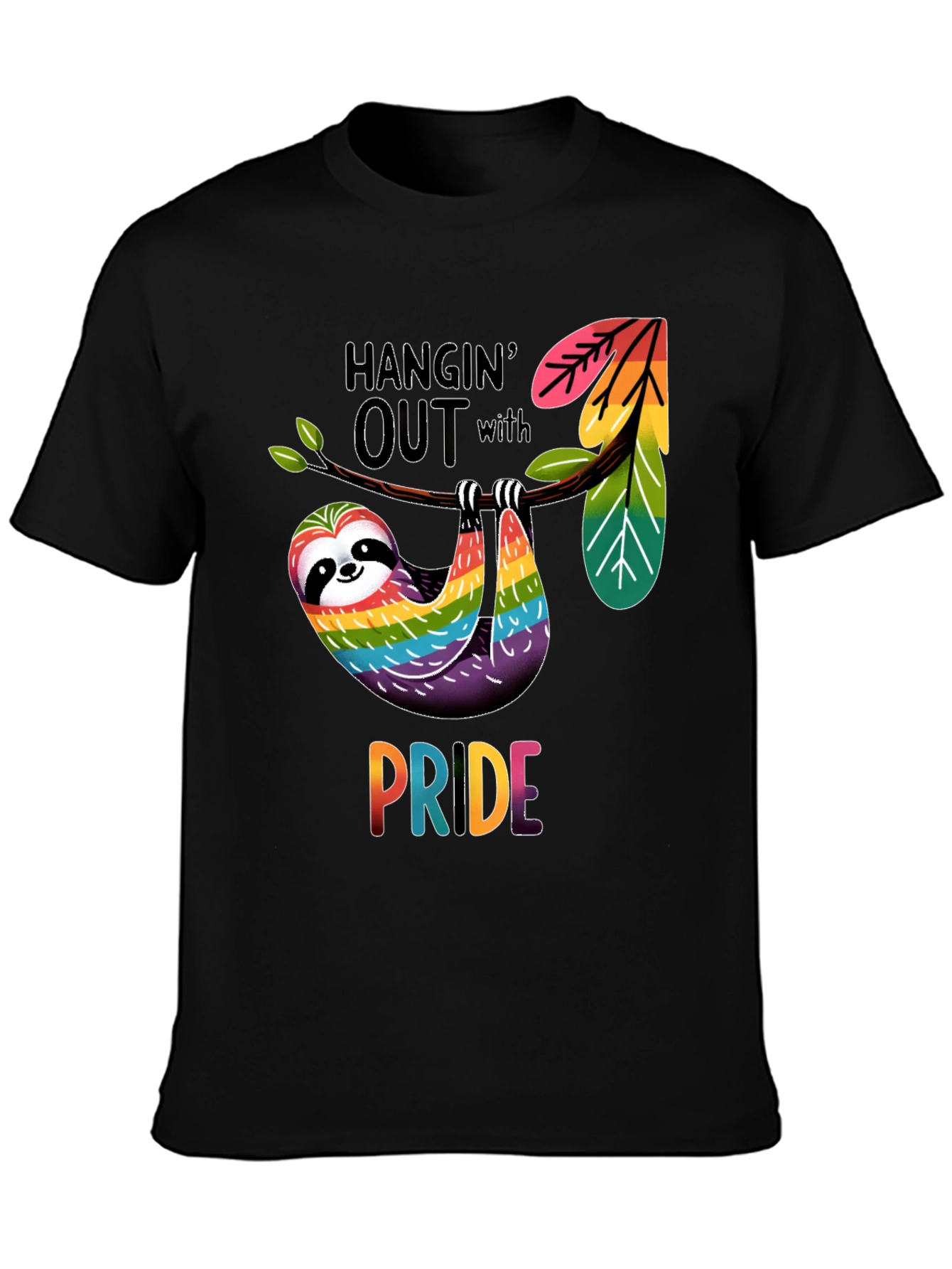 Pride Sloth T-Shirt - Hangin Out With Pride