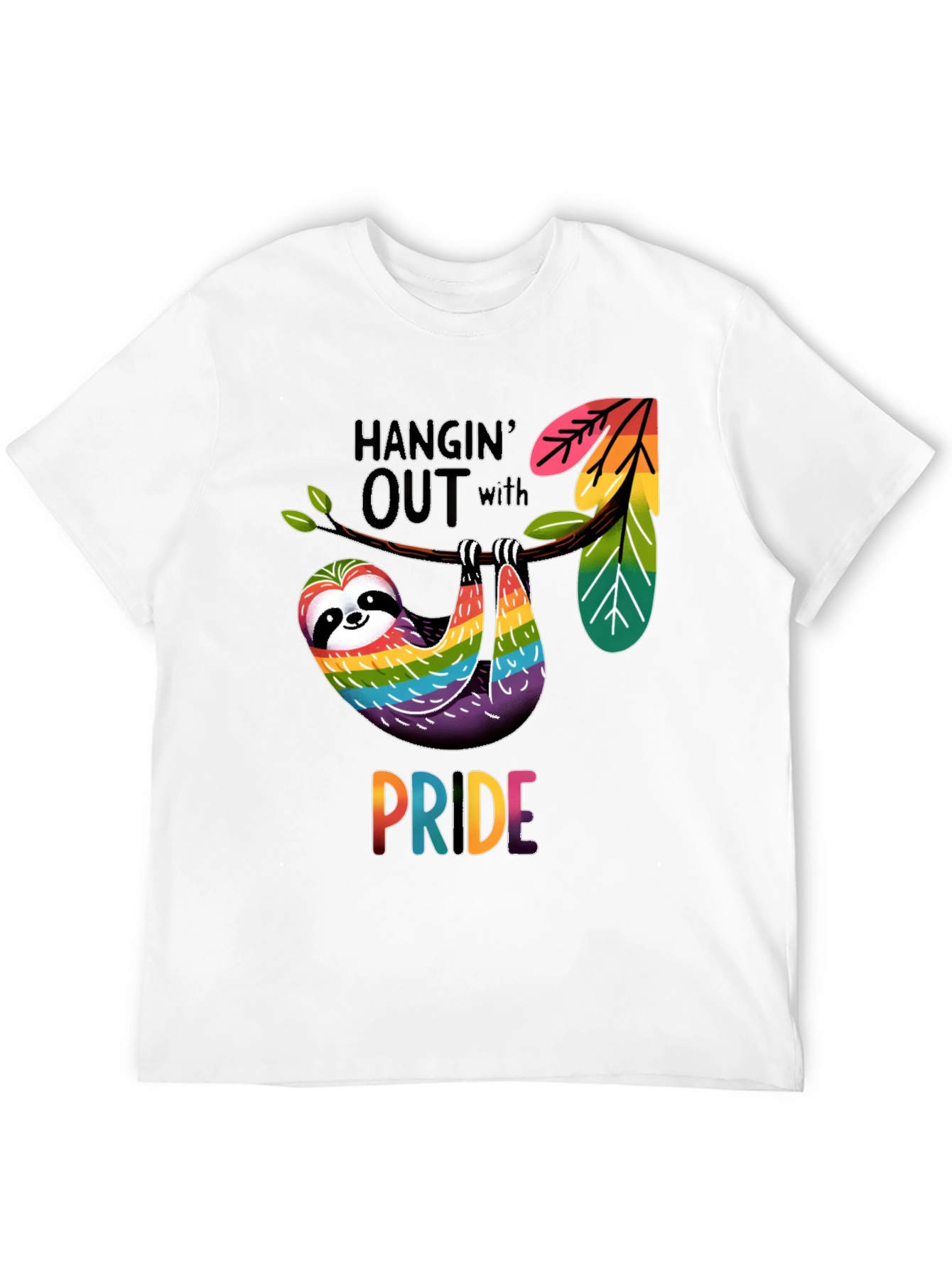 Pride Sloth T-Shirt - Hangin Out With Pride