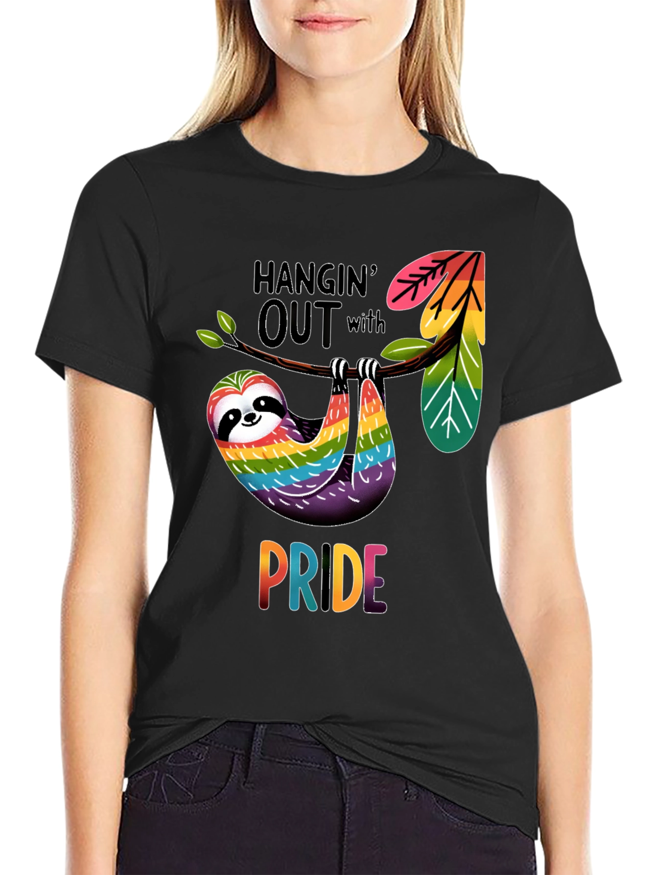 Pride Sloth T-Shirt - Hangin Out With Pride