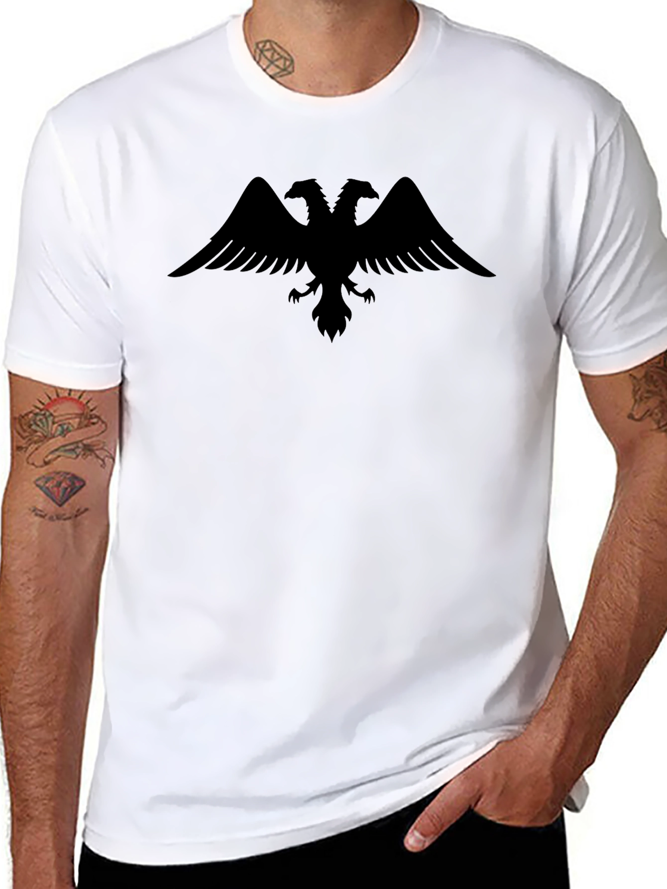 Black Double-Headed Eagle Graphic Tee