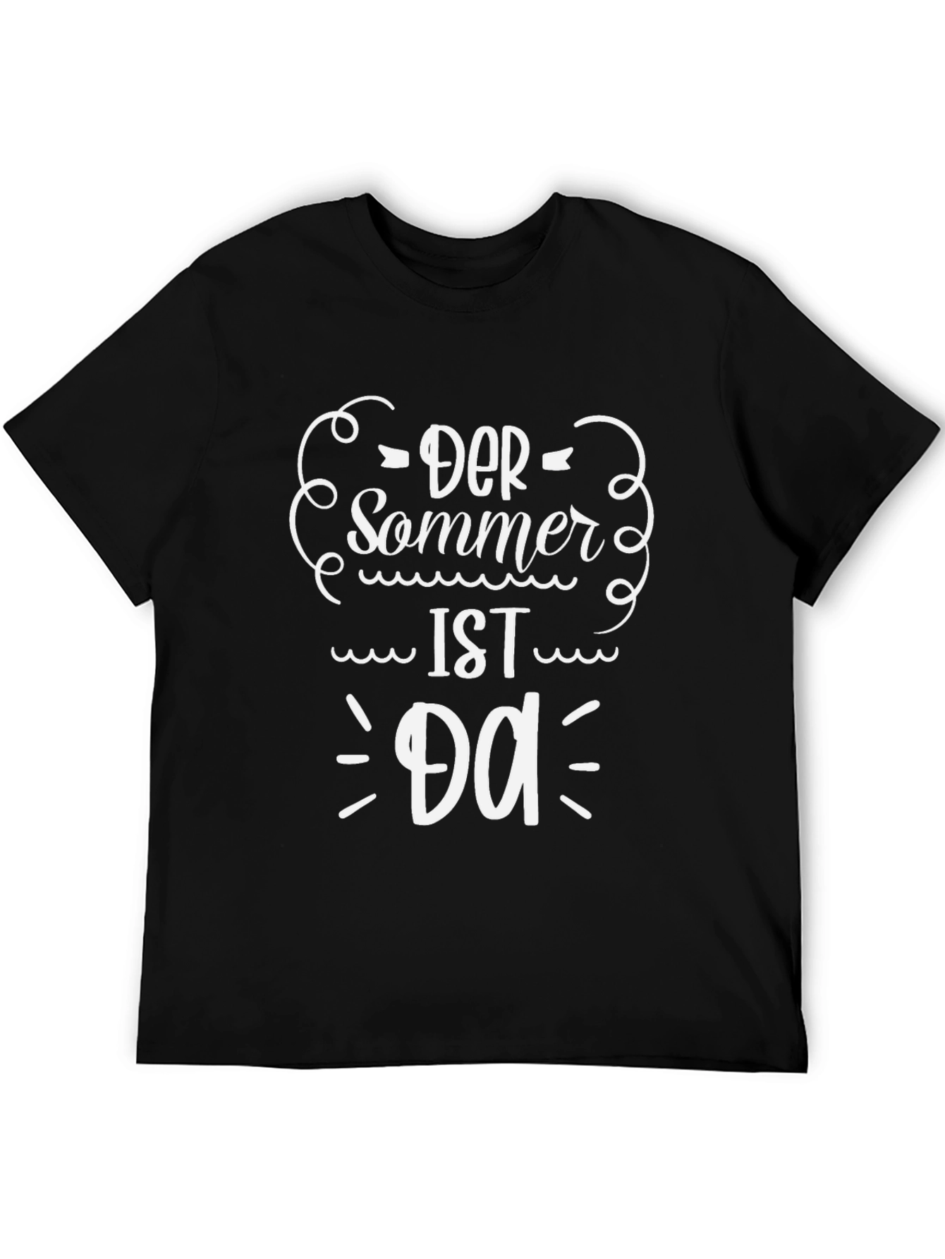 Der Sommer Ist Da Black T-Shirt