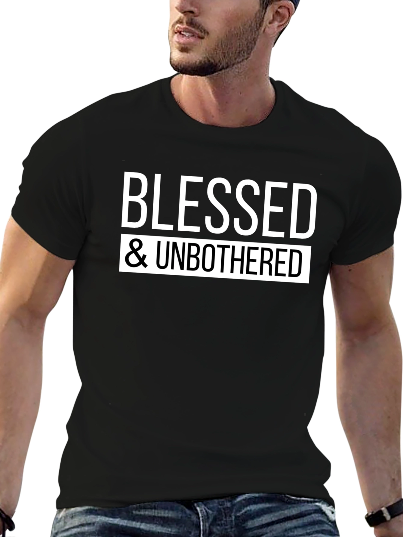Blessed & Unbothered Graphic Tee - Black