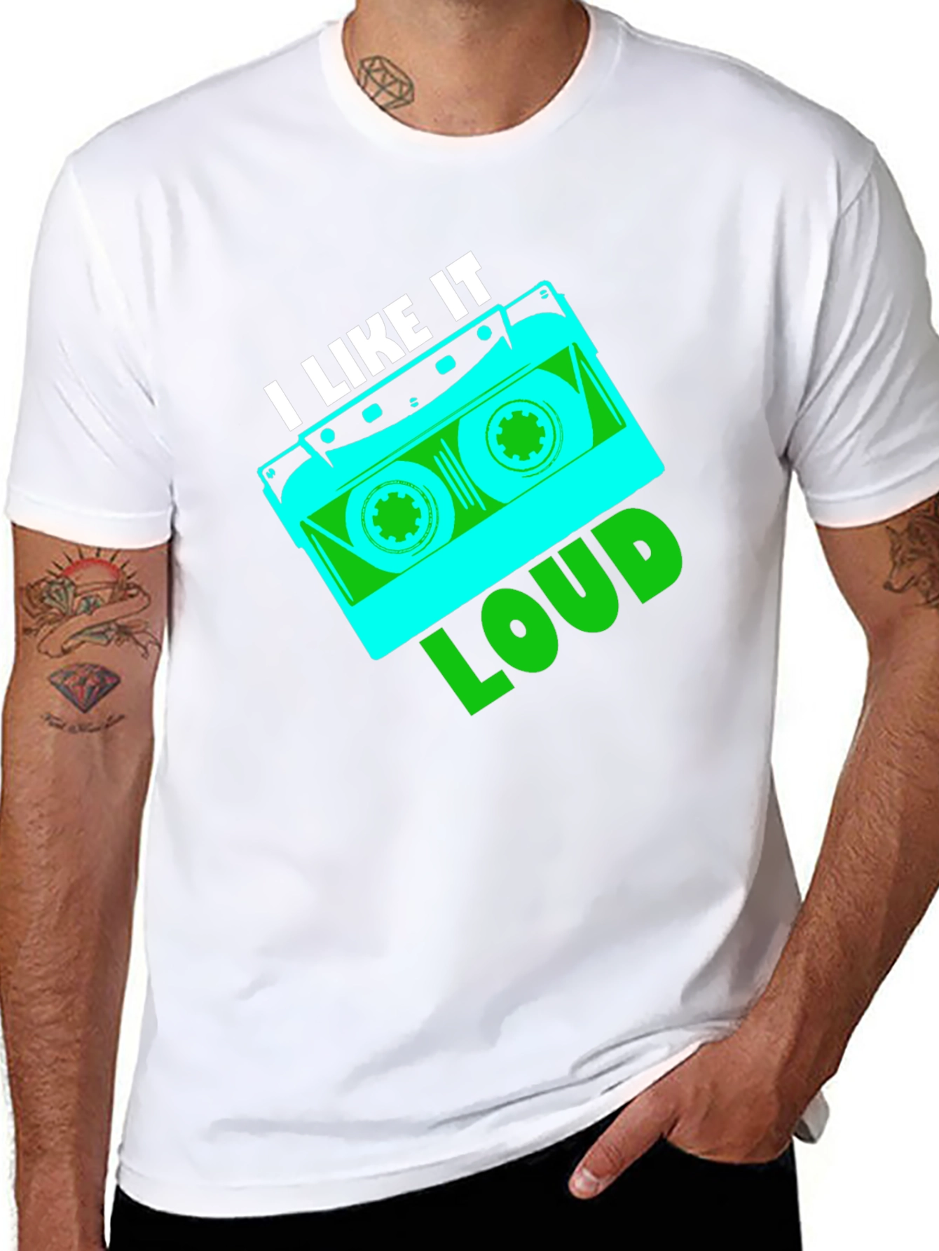 Retro I Like It Loud Cassette Tape Graphic T-Shirt