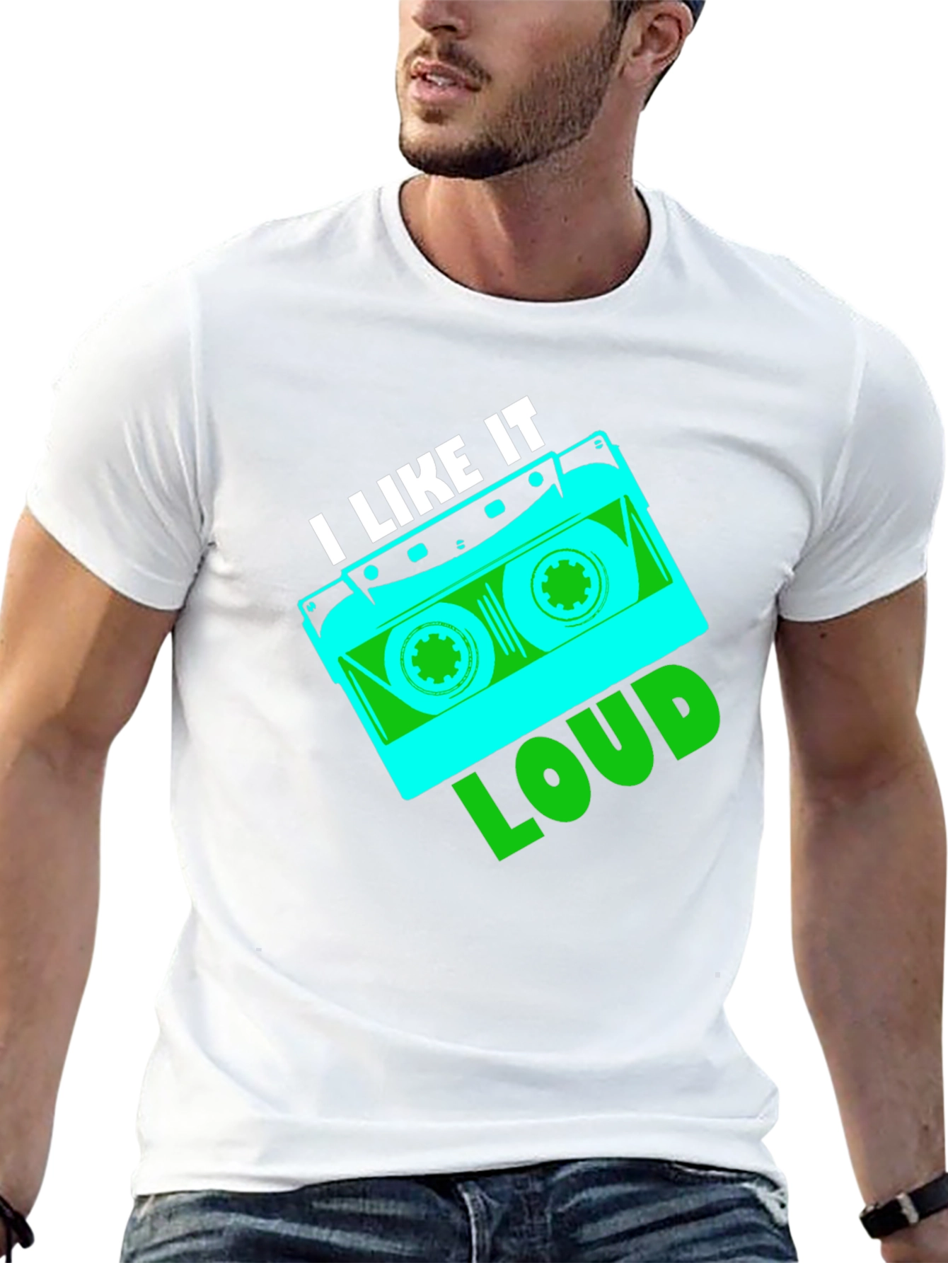 Retro I Like It Loud Cassette Tape Graphic T-Shirt