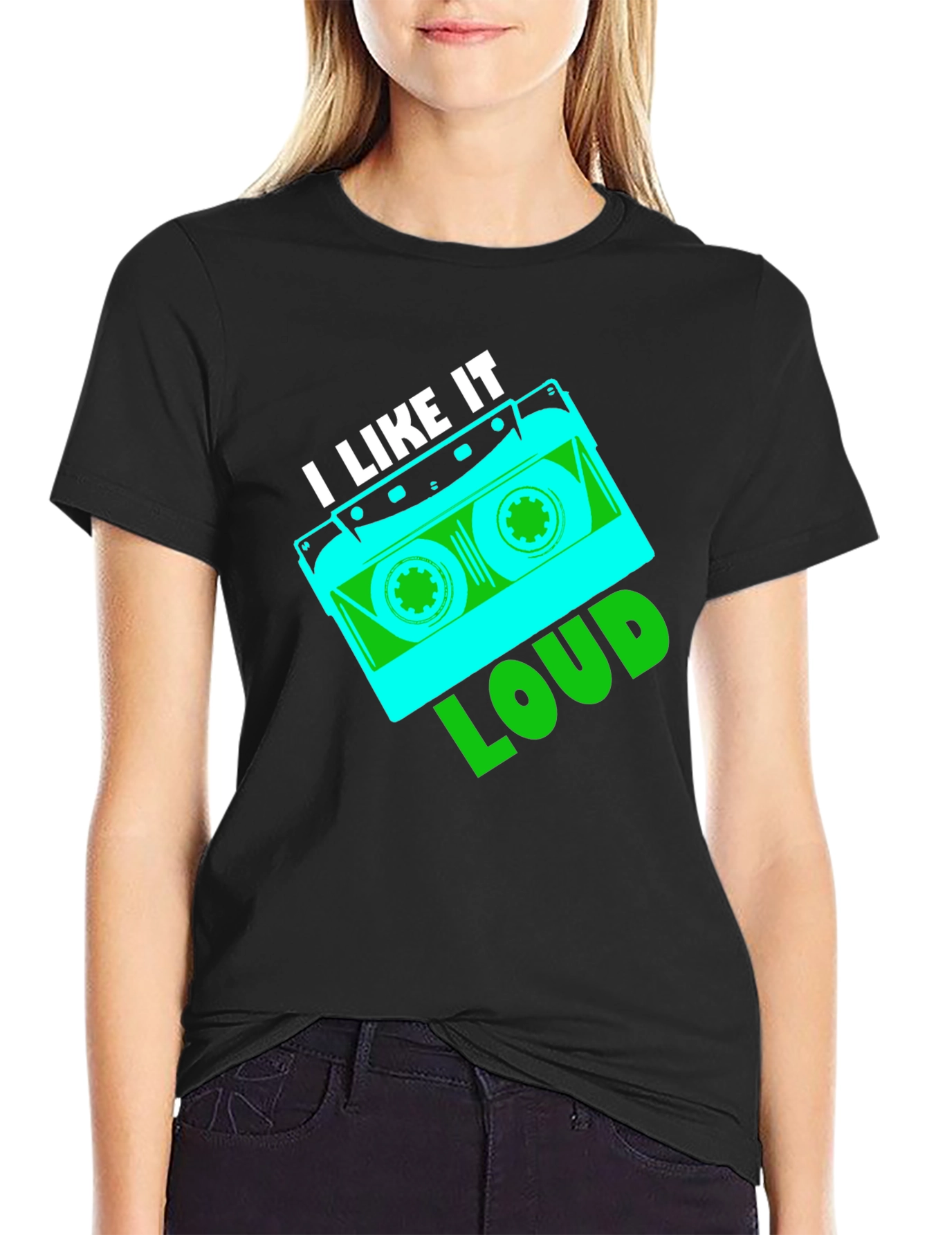 Retro I Like It Loud Cassette Tape Graphic T-Shirt
