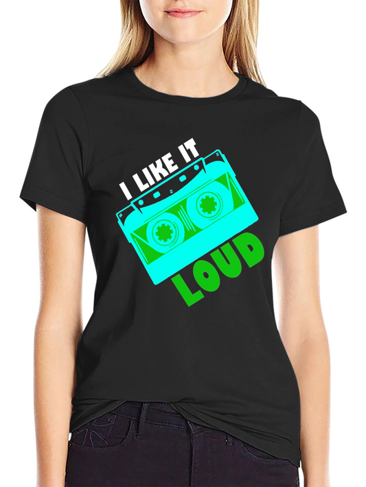 Retro I Like It Loud Cassette Tape Graphic T-Shirt