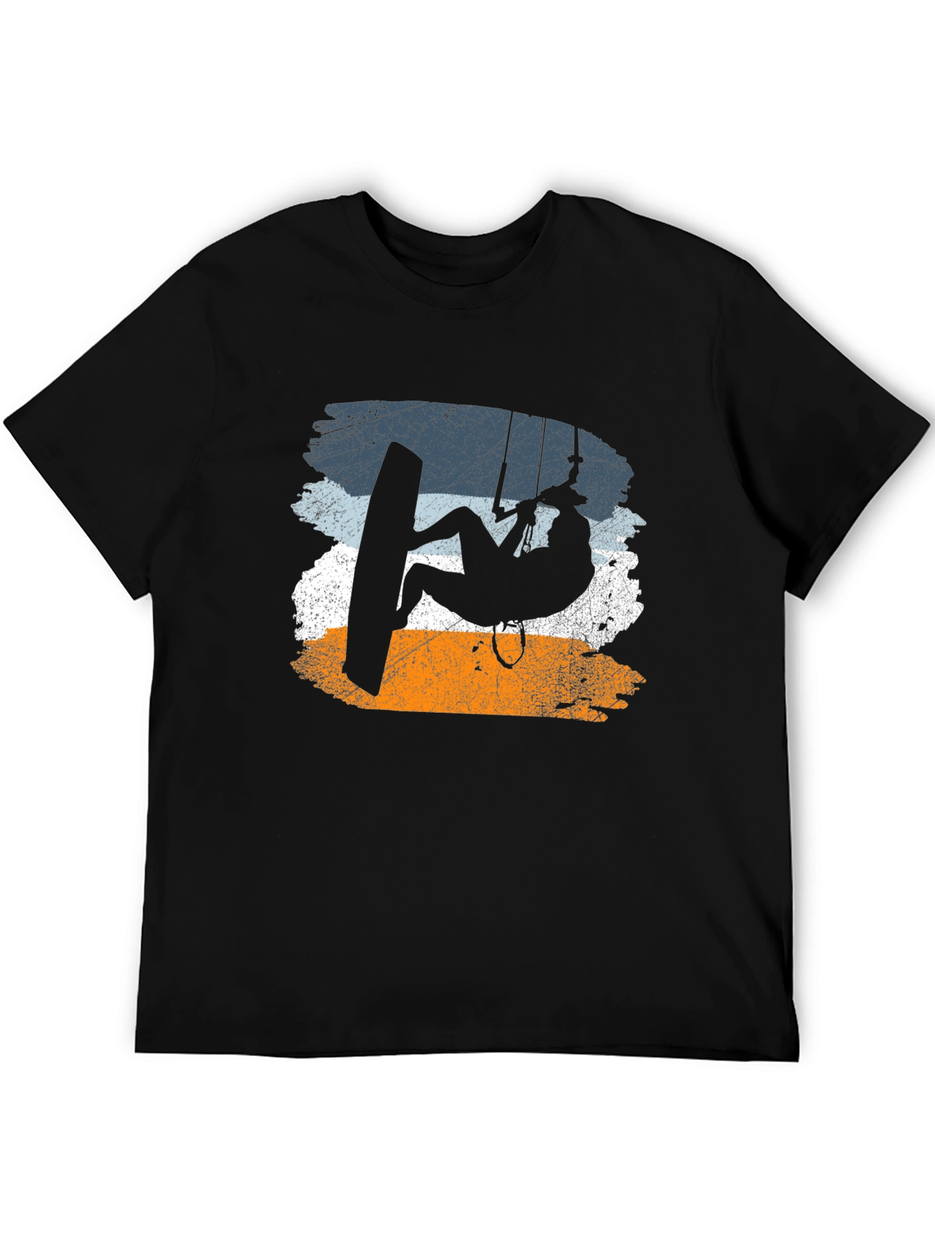 Kitesurfing Silhouette Graphic Tee - Black
