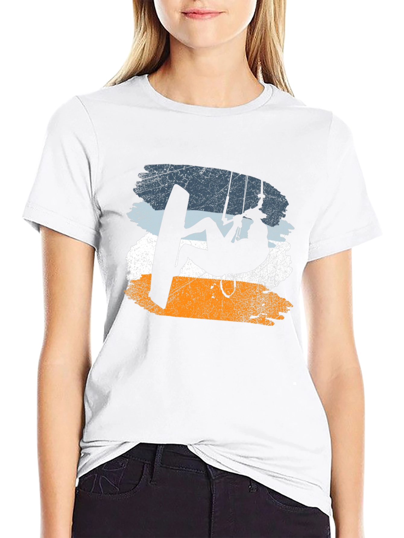 Kitesurfing Silhouette Graphic Tee - Black