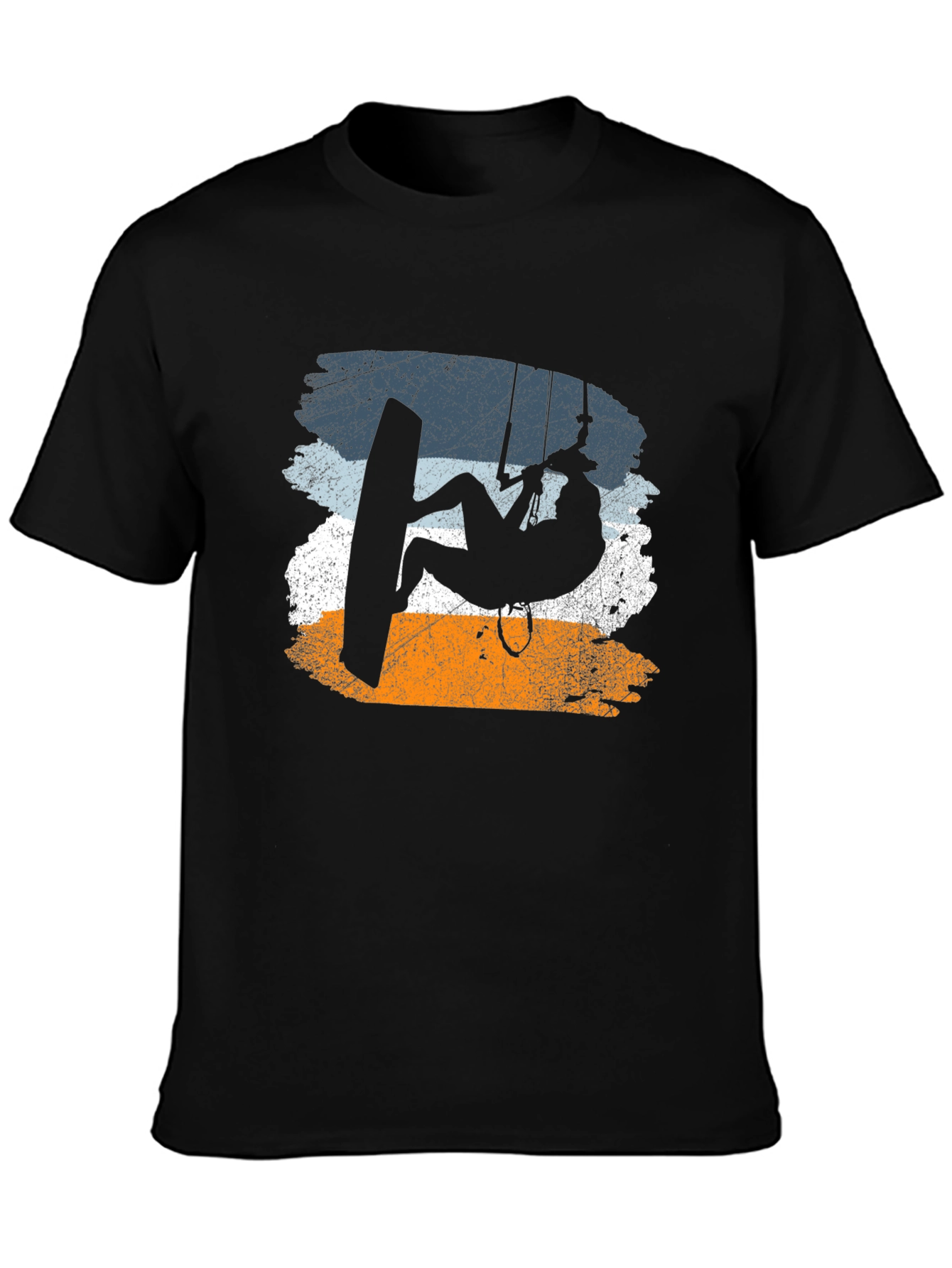 Kitesurfing Silhouette Graphic Tee - Black