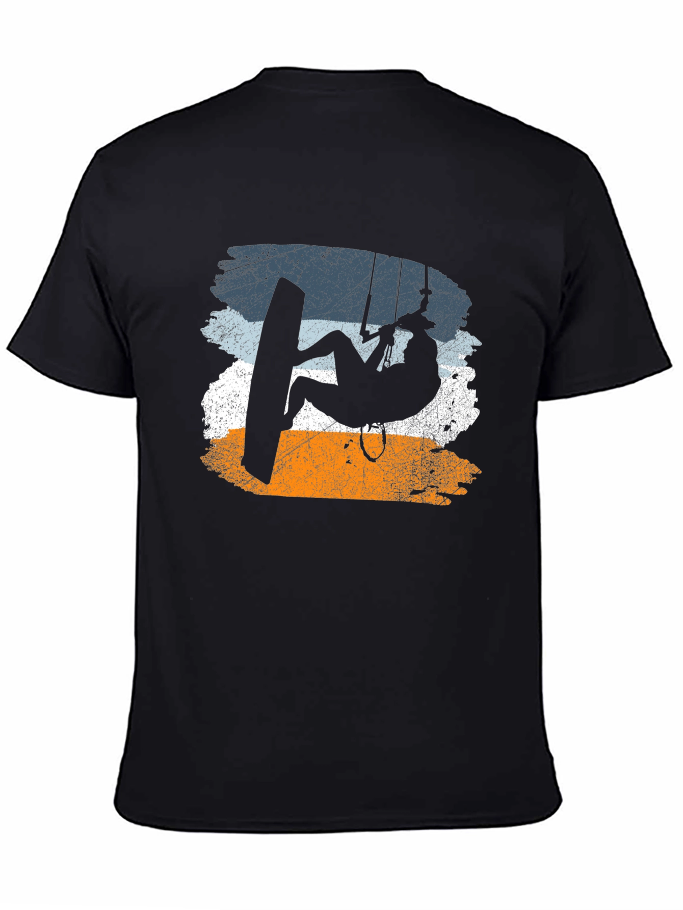 Kitesurfing Silhouette Graphic Tee - Black