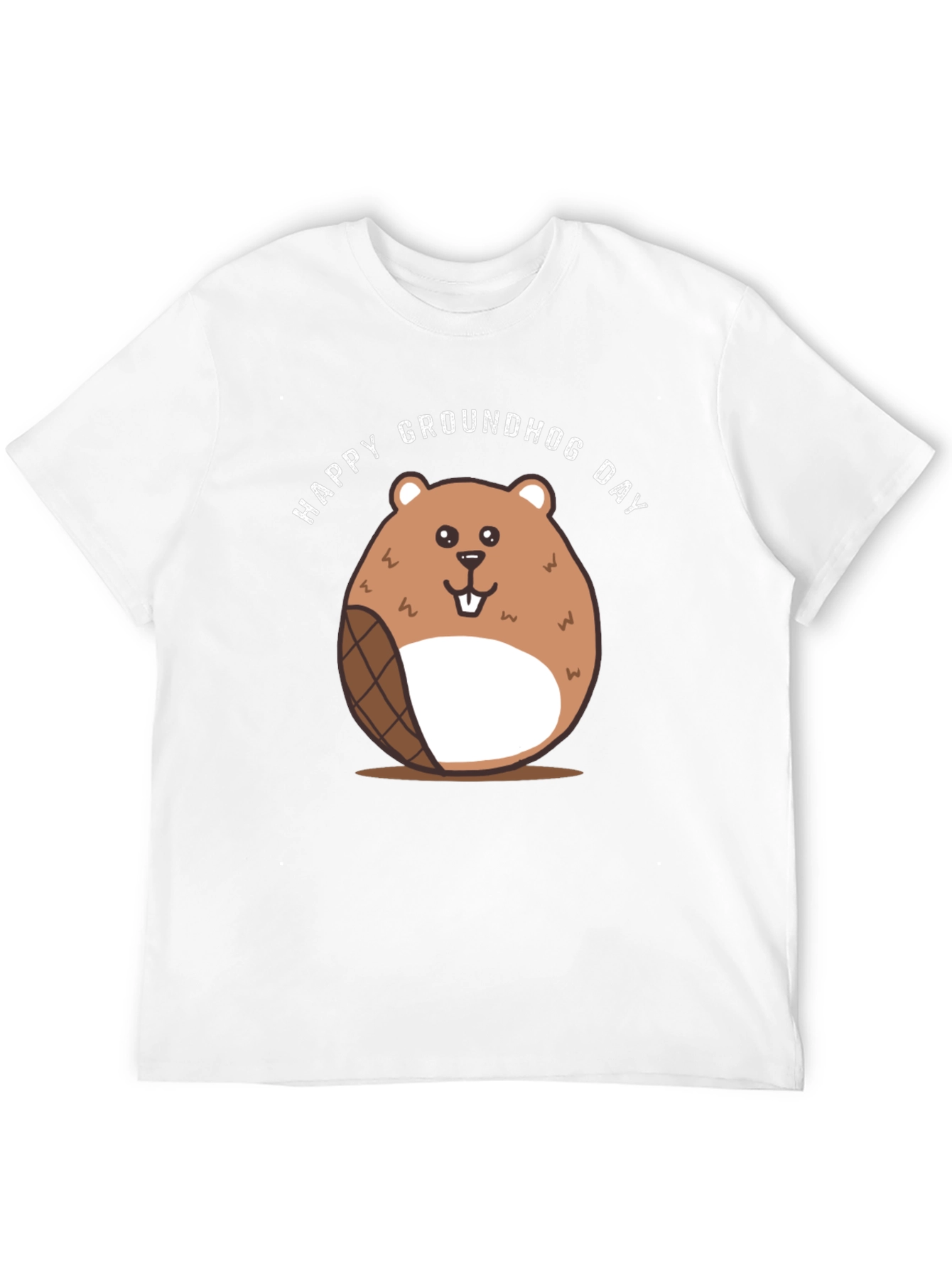 Happy Groundhog Day Black T-Shirt