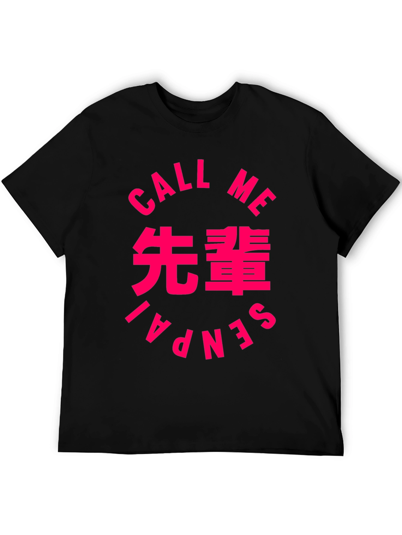 Call Me Senpai Black T-Shirt