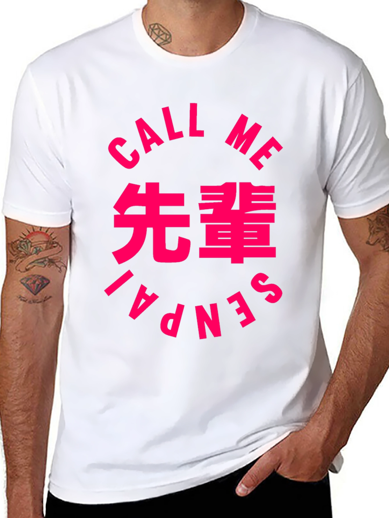 Call Me Senpai Black T-Shirt