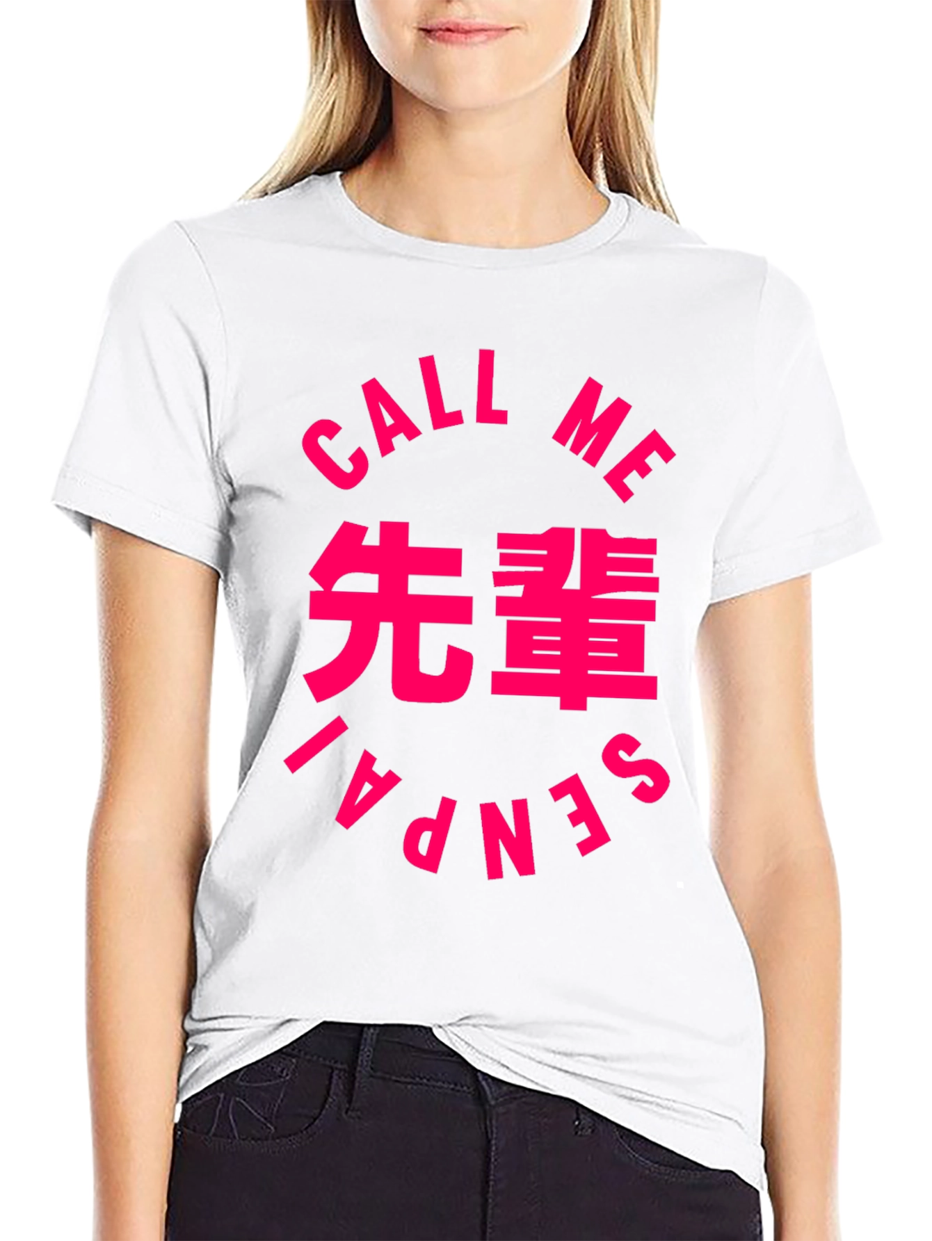 Call Me Senpai Black T-Shirt