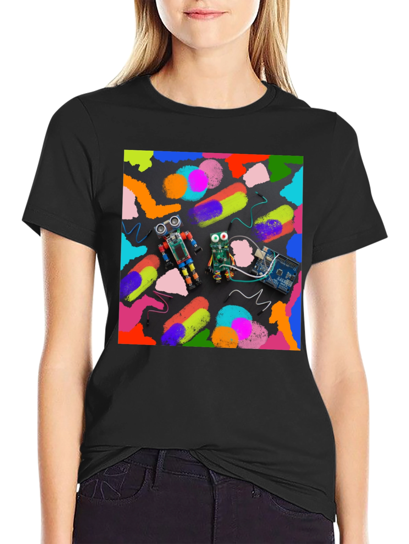 Robotics & Art T-Shirt: Funky Robot Circuit Design