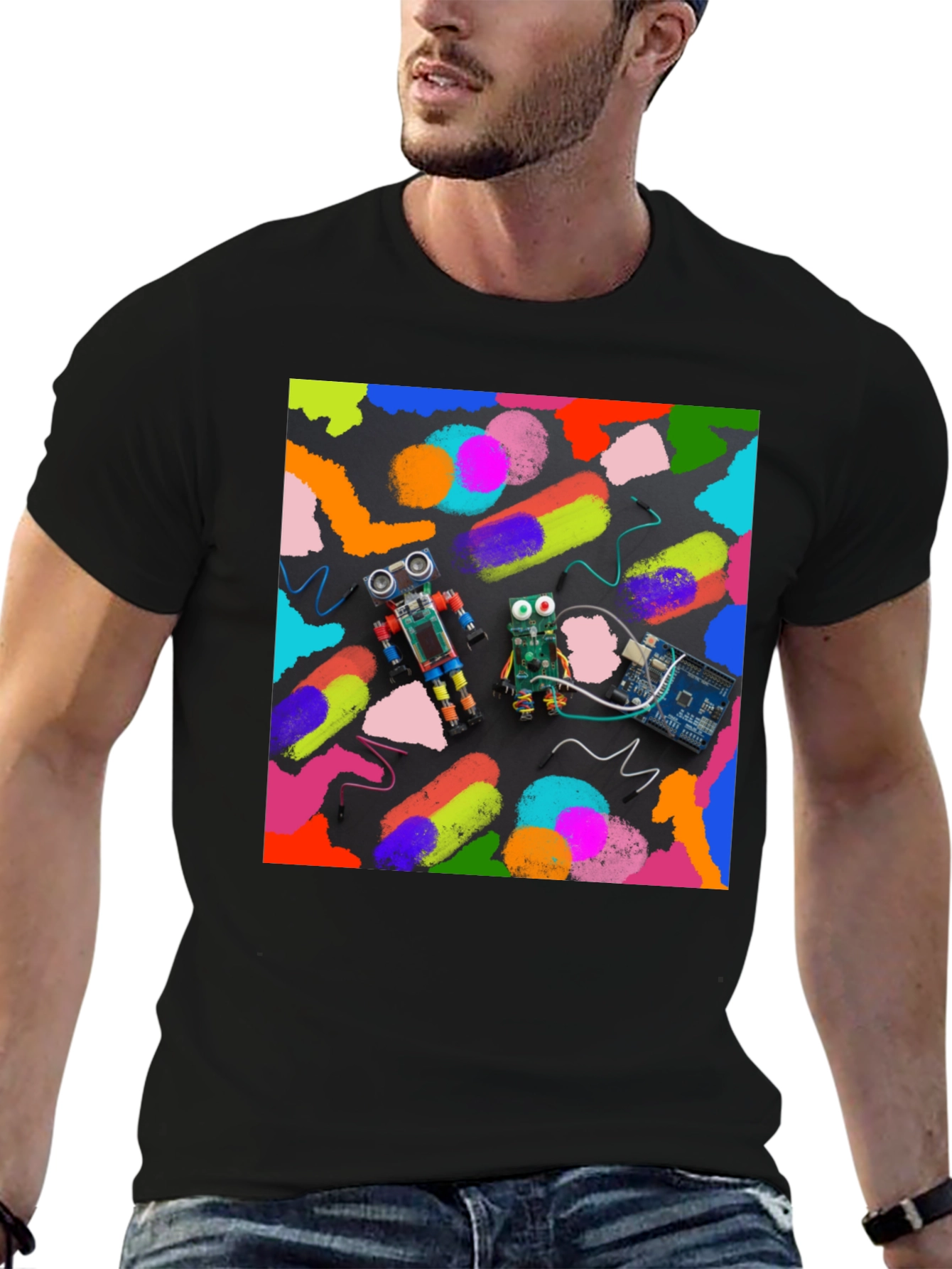 Robotics & Art T-Shirt: Funky Robot Circuit Design