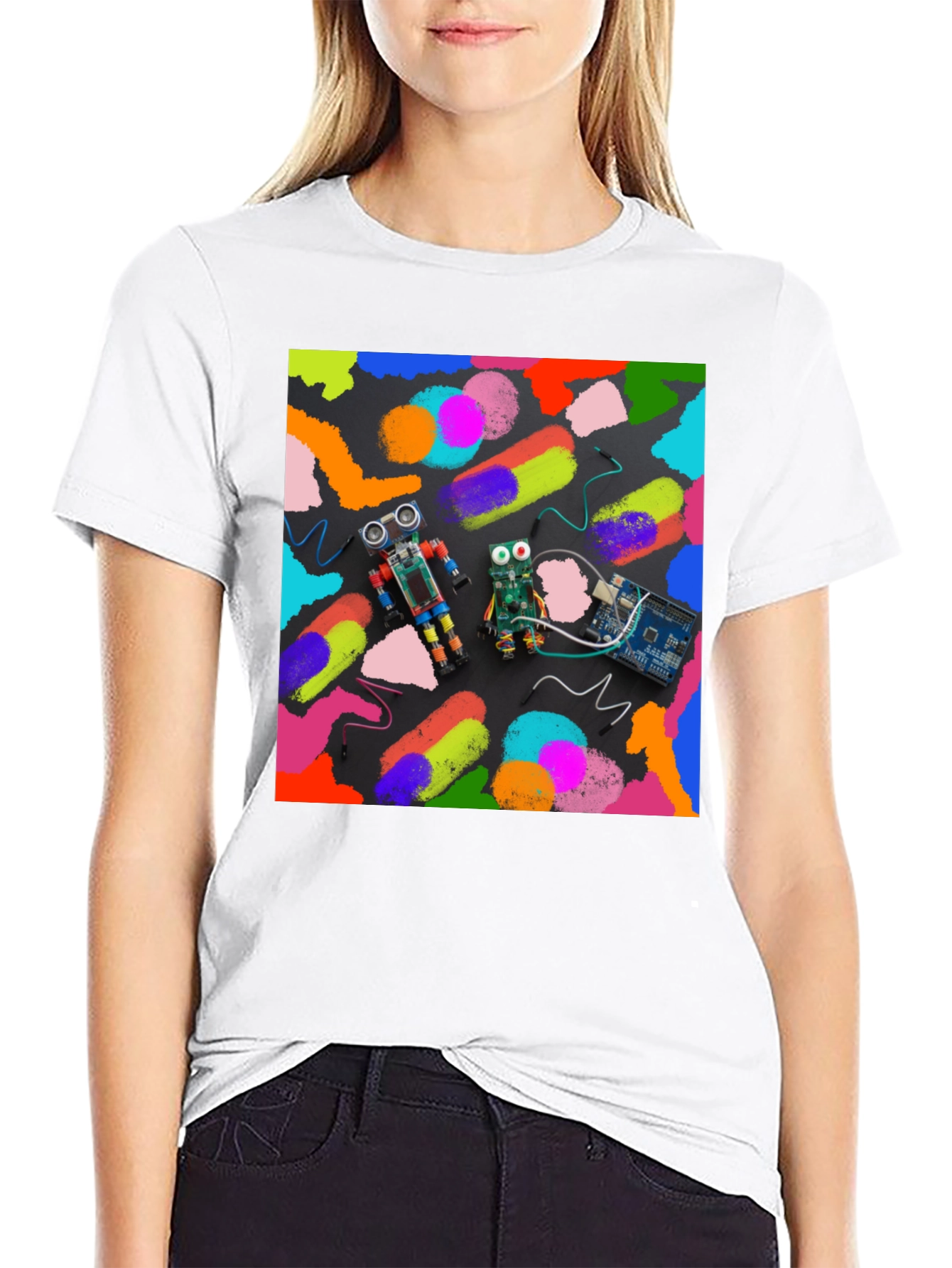 Robotics & Art T-Shirt: Funky Robot Circuit Design