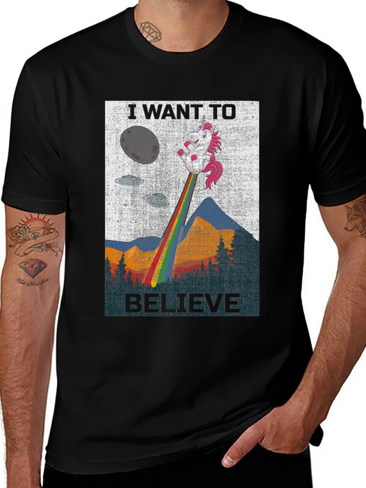 I Want to Believe Unicorn T-Shirt