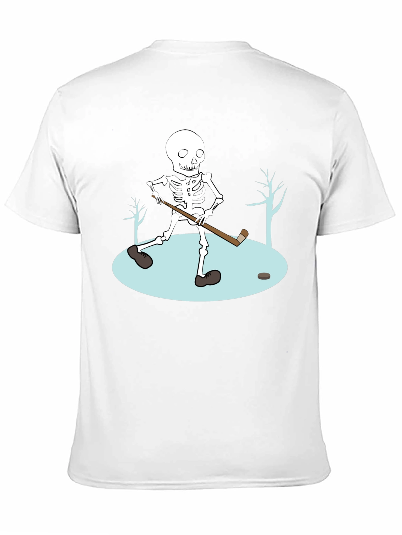 Skeleton Hockey T-Shirt - Black
