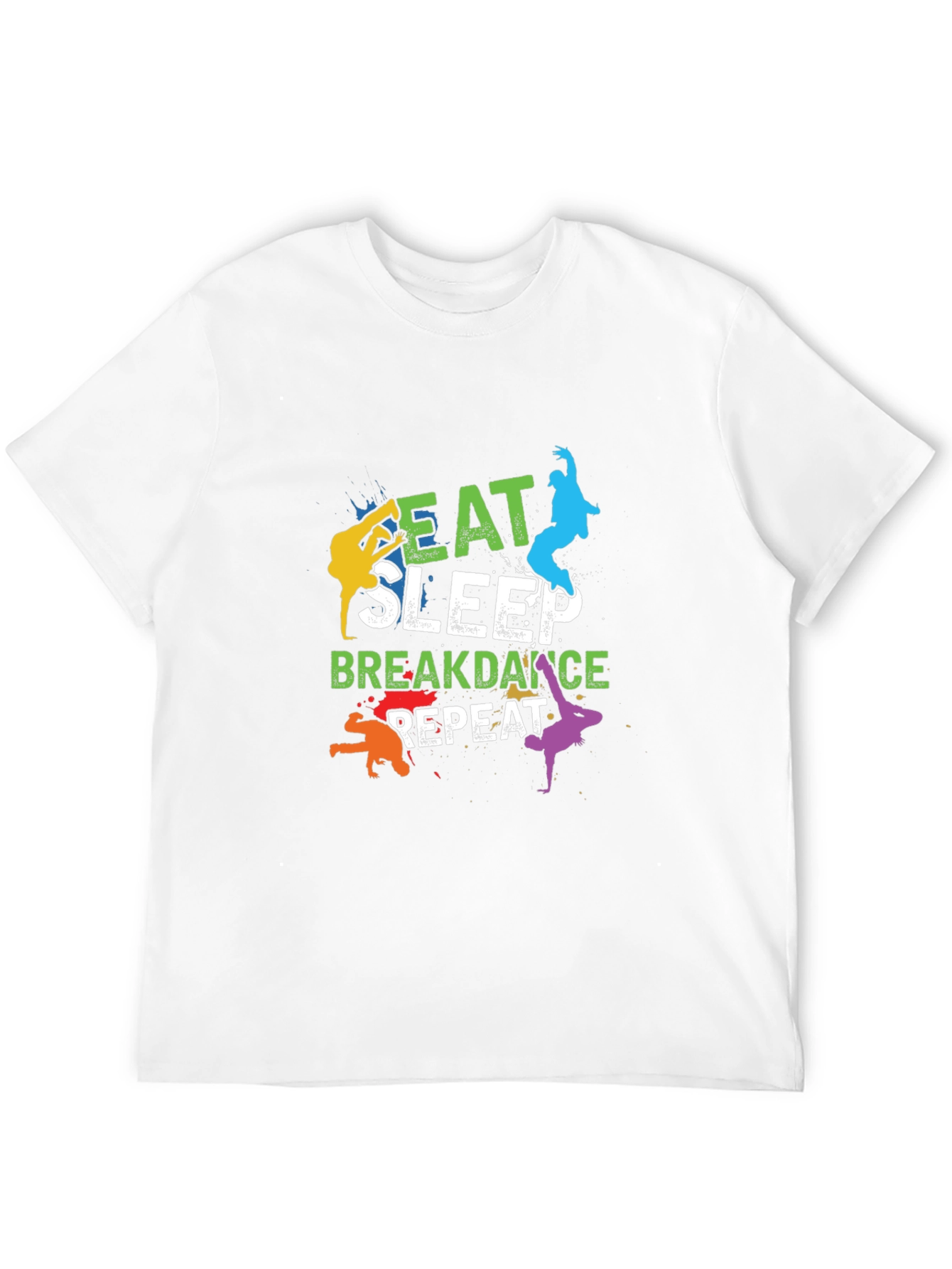 Eat Sleep Breakdance Repeat Mens Black T-Shirt