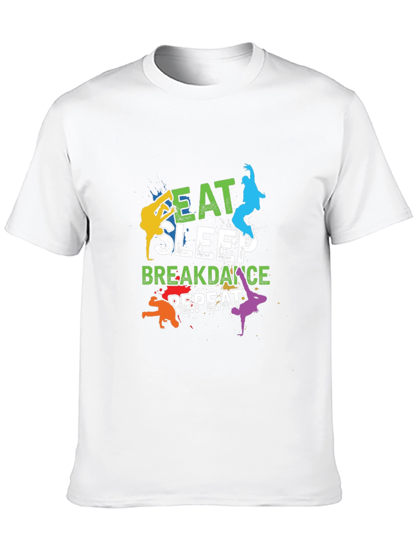 Eat Sleep Breakdance Repeat Mens Black T-Shirt