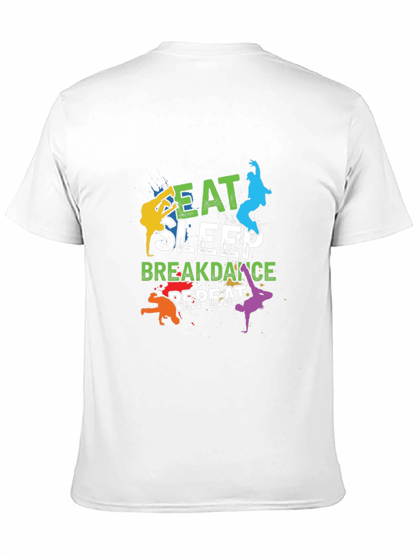 Eat Sleep Breakdance Repeat Mens Black T-Shirt