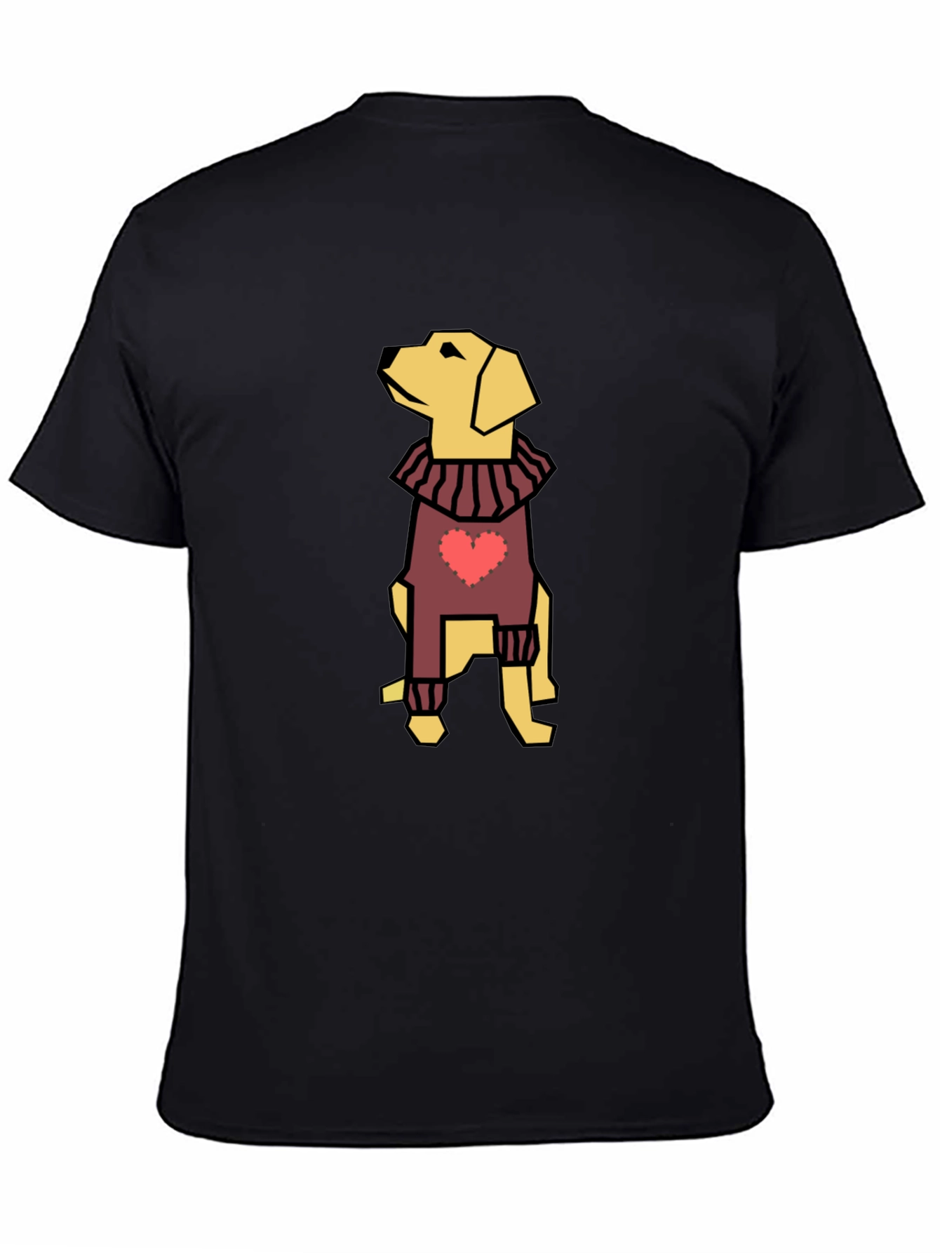 Dog with Heart Sweater Black Tee