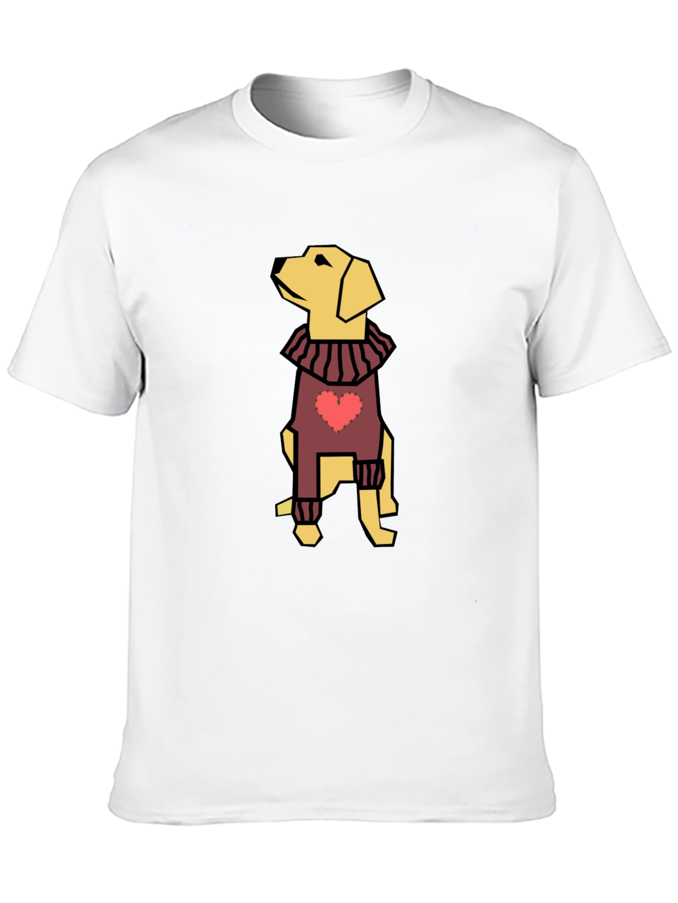 Dog with Heart Sweater Black Tee