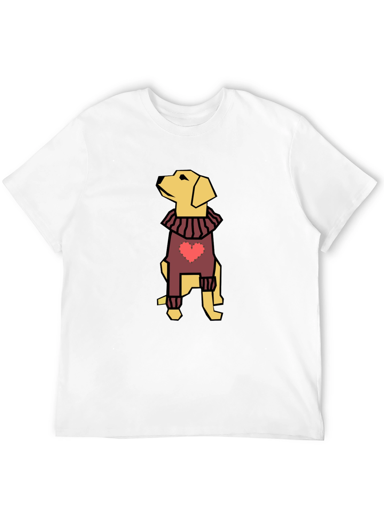 Dog with Heart Sweater Black Tee