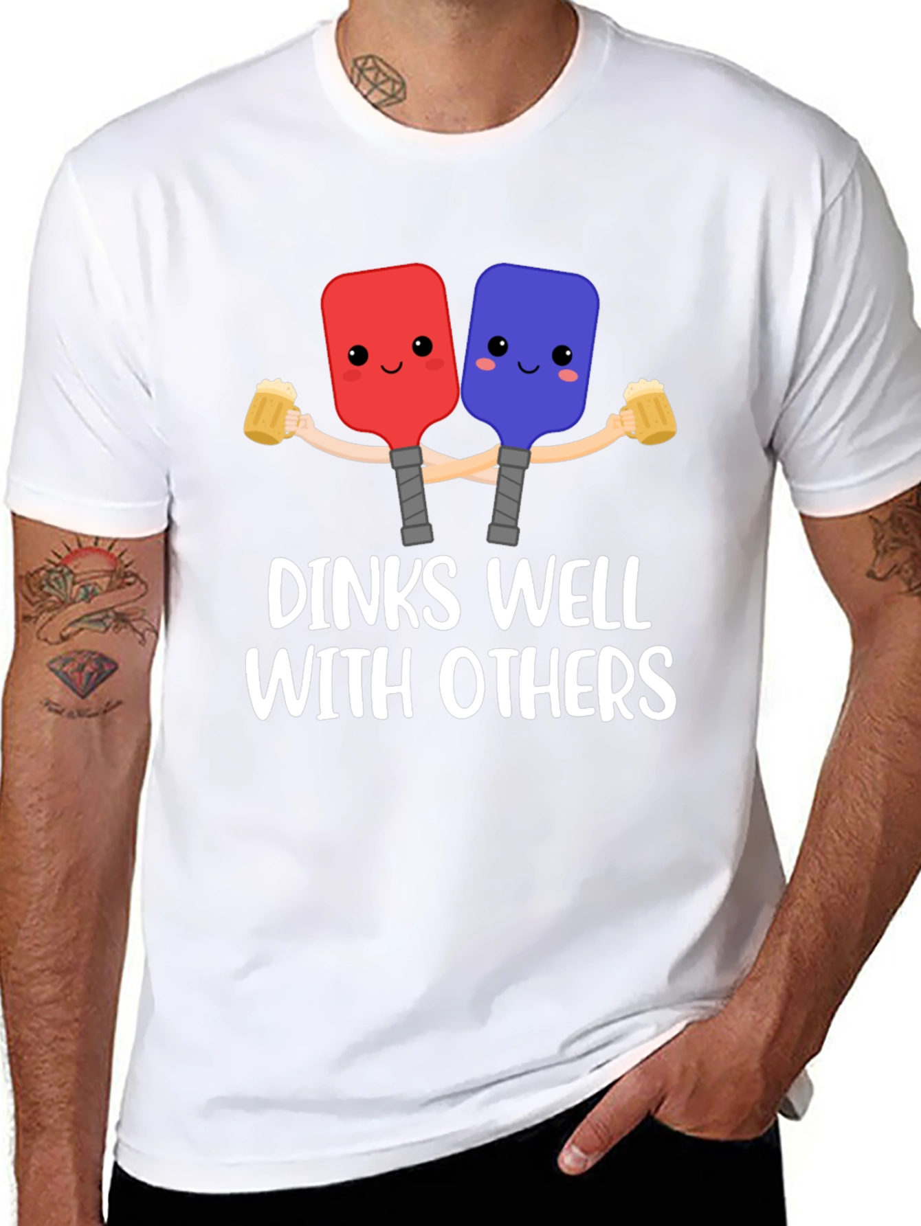 Dinks Well With Others Pickleball T-Shirt