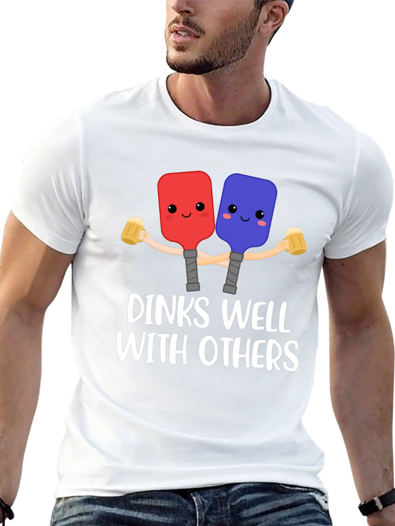 Dinks Well With Others Pickleball T-Shirt