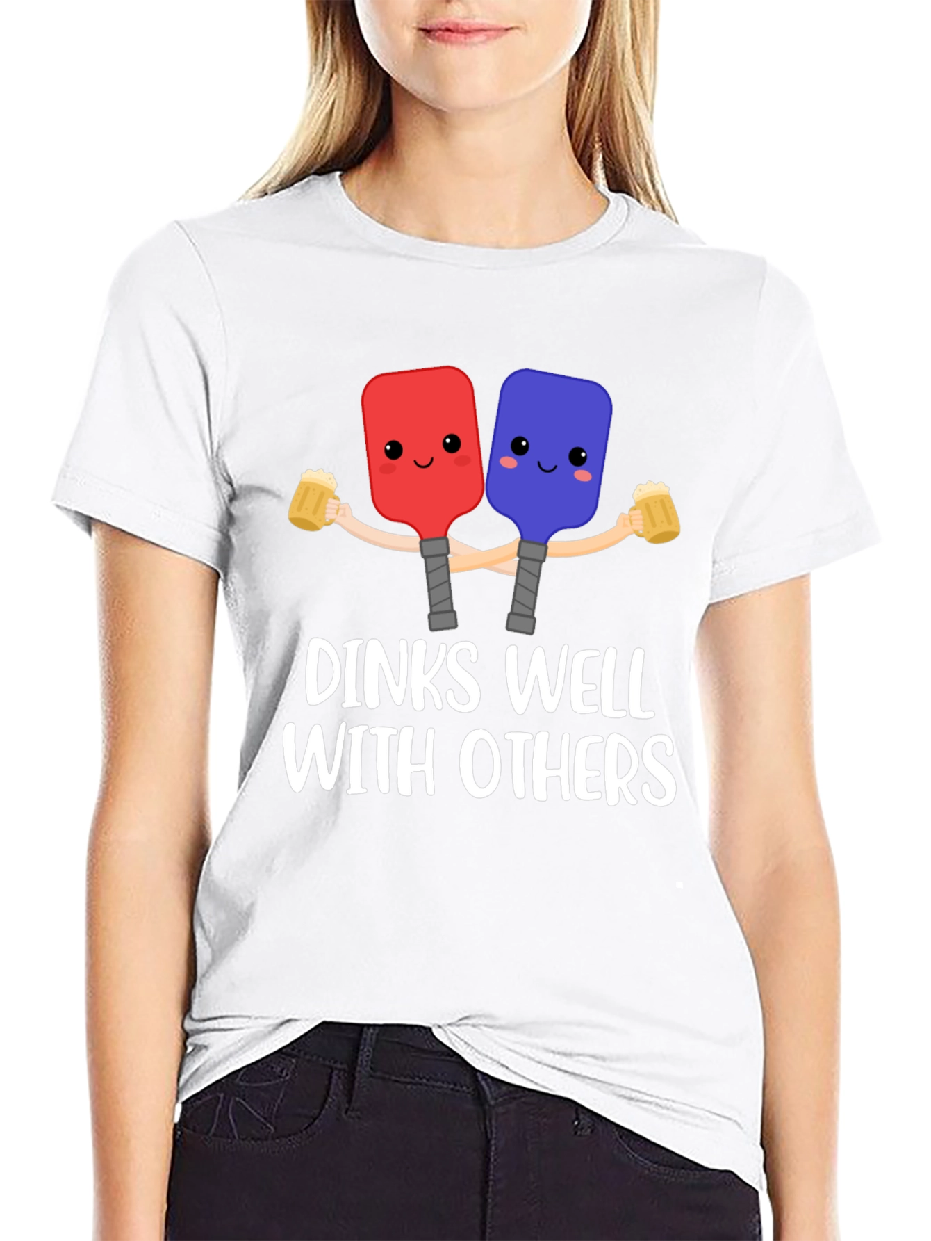 Dinks Well With Others Pickleball T-Shirt
