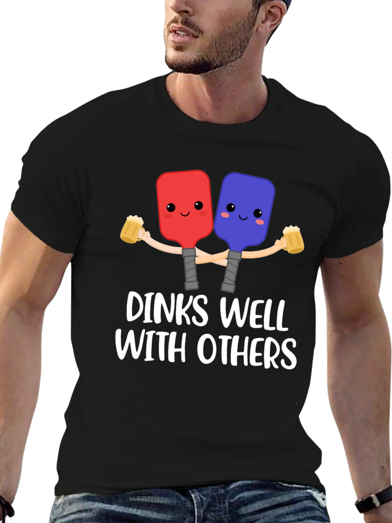 Dinks Well With Others Pickleball T-Shirt