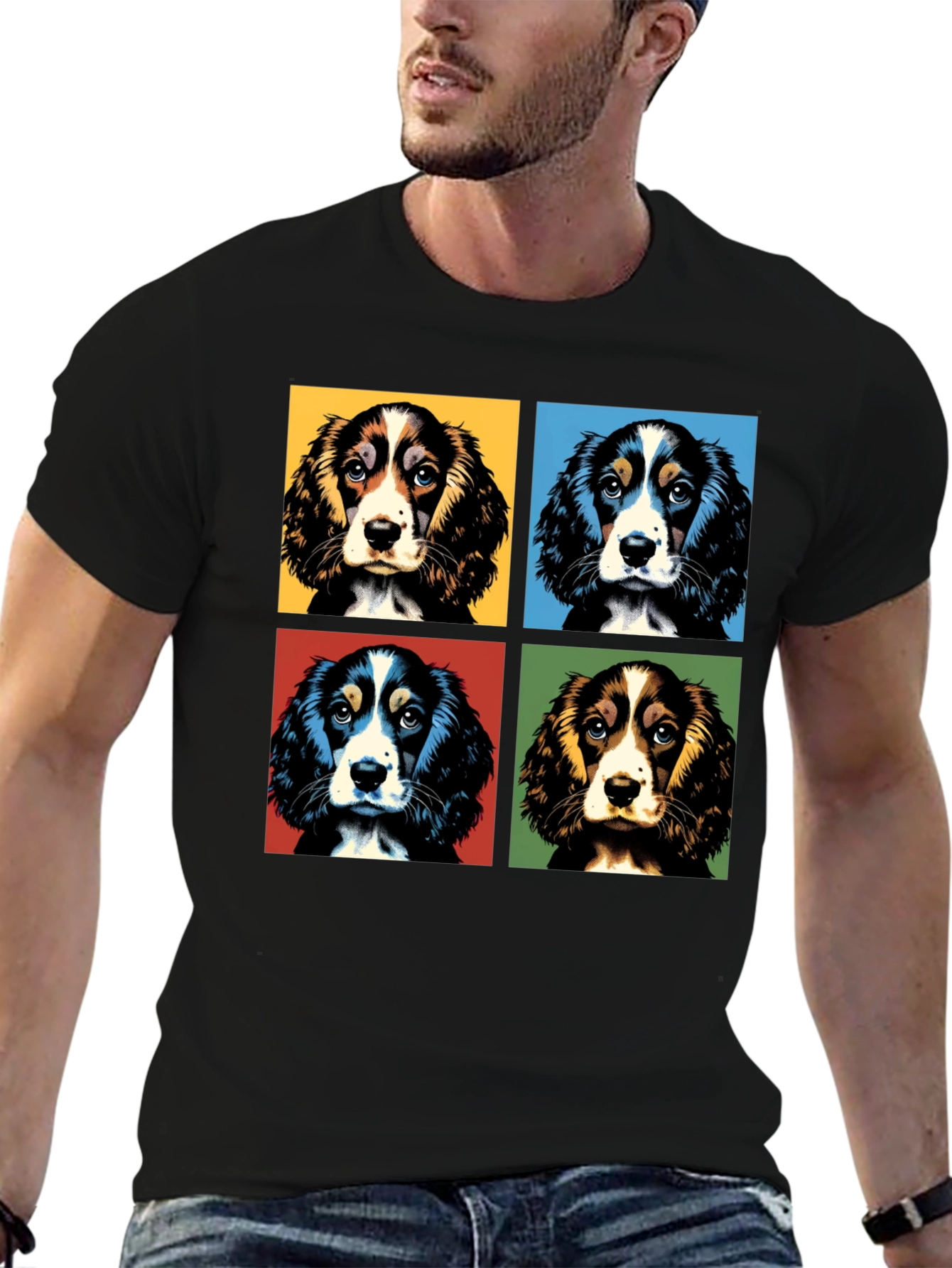 Pop Art Spaniel Dog T-Shirt