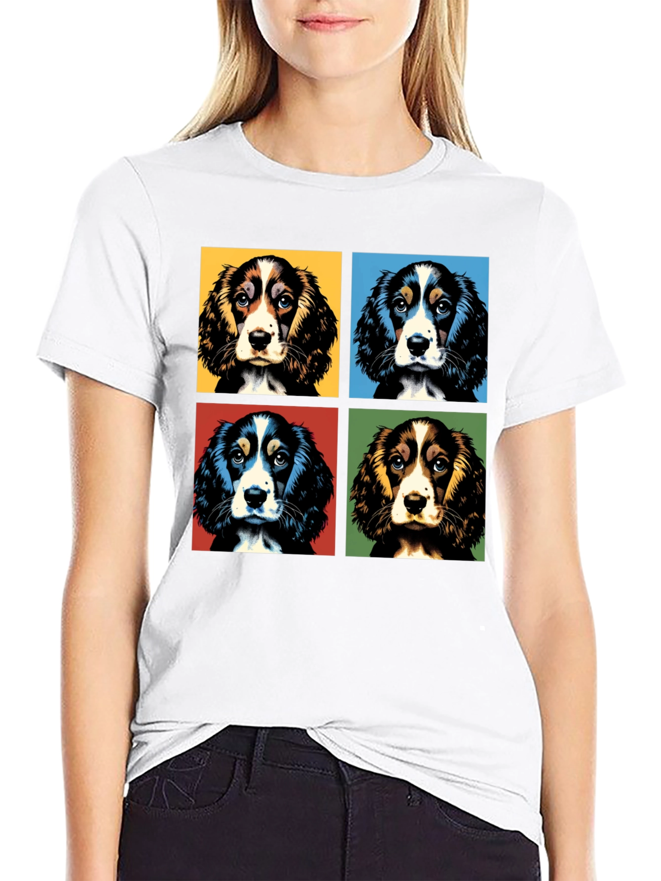 Pop Art Spaniel Dog T-Shirt
