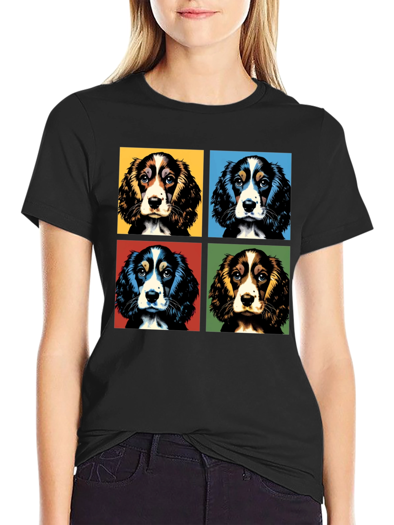 Pop Art Spaniel Dog T-Shirt