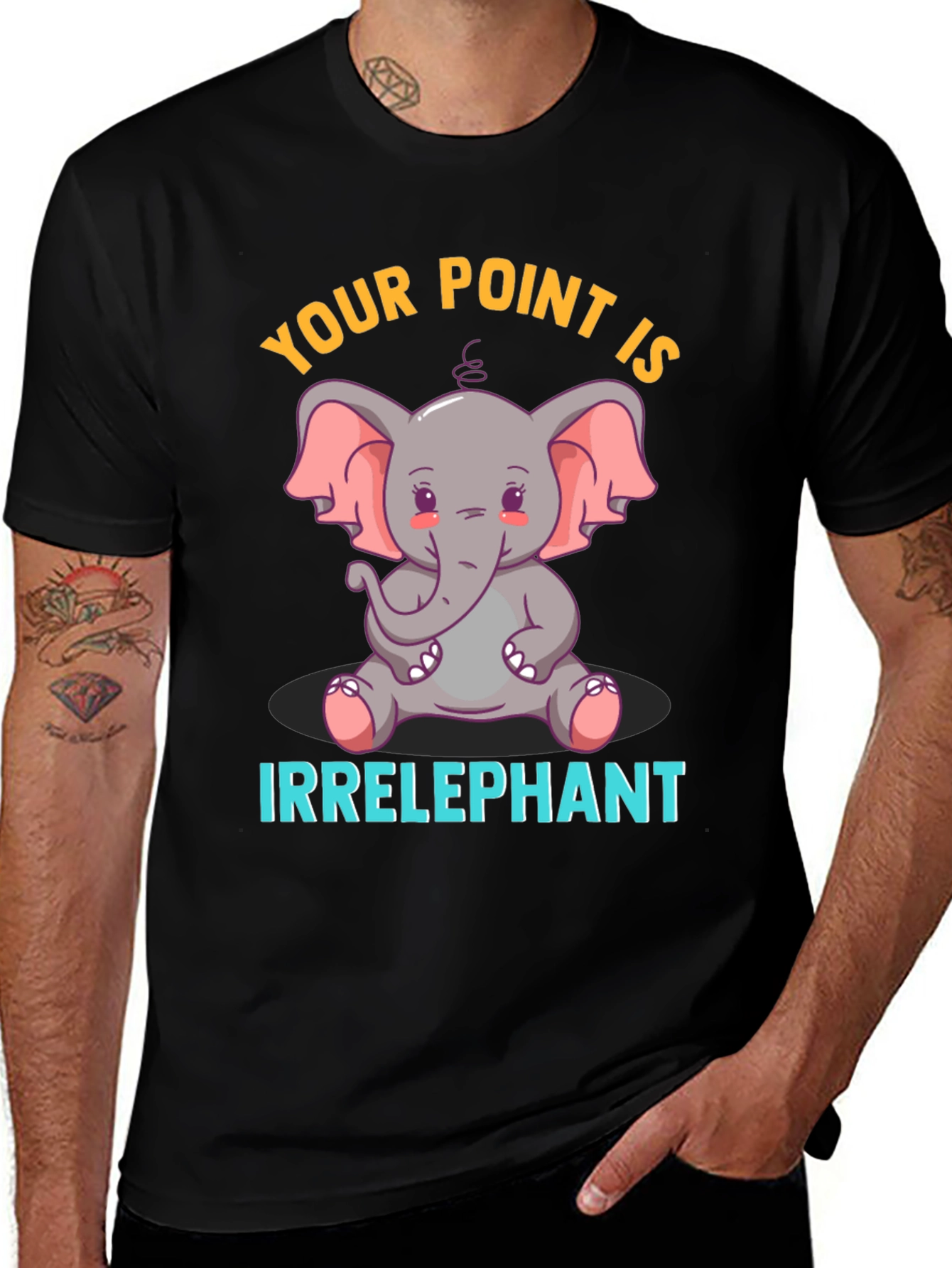 Irrelephant Humor Graphic T-Shirt