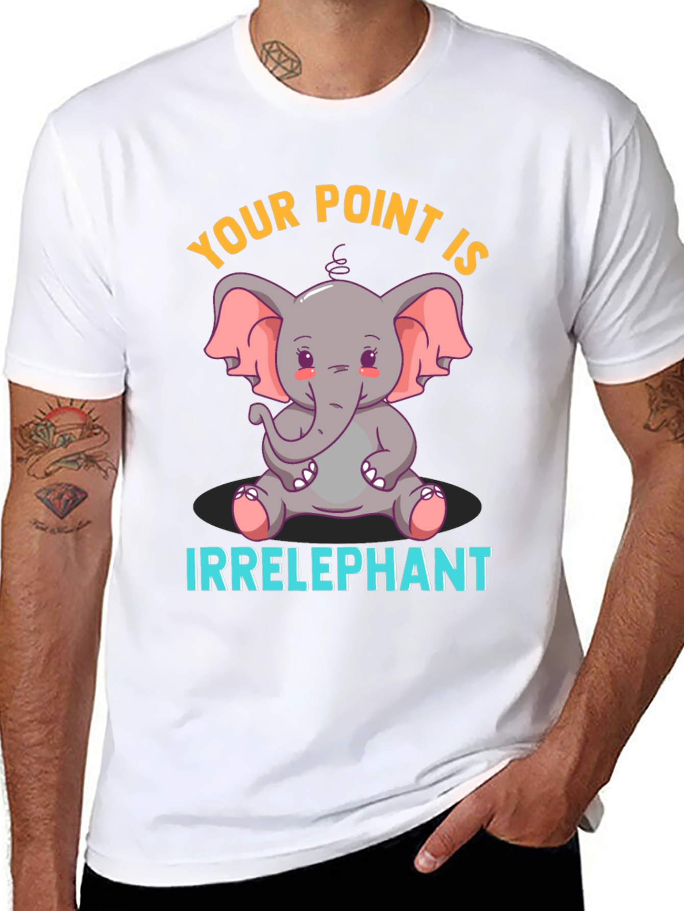 Irrelephant Humor Graphic T-Shirt