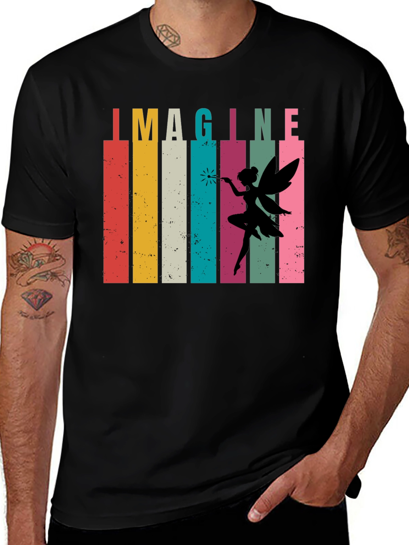 Imagine Fairy Graphic Tee - Retro Design T-Shirt