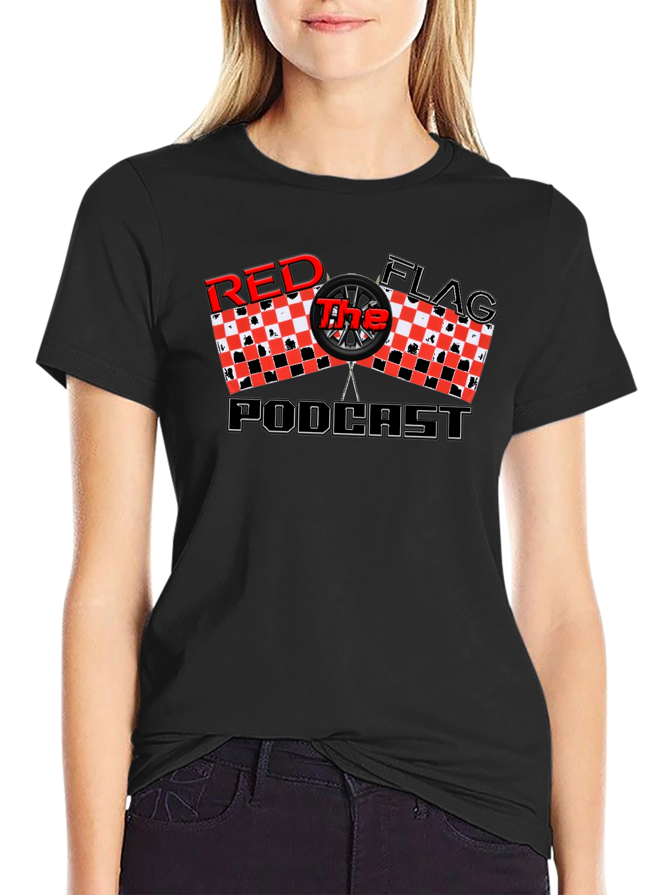 Red Flag Podcast Black T-Shirt